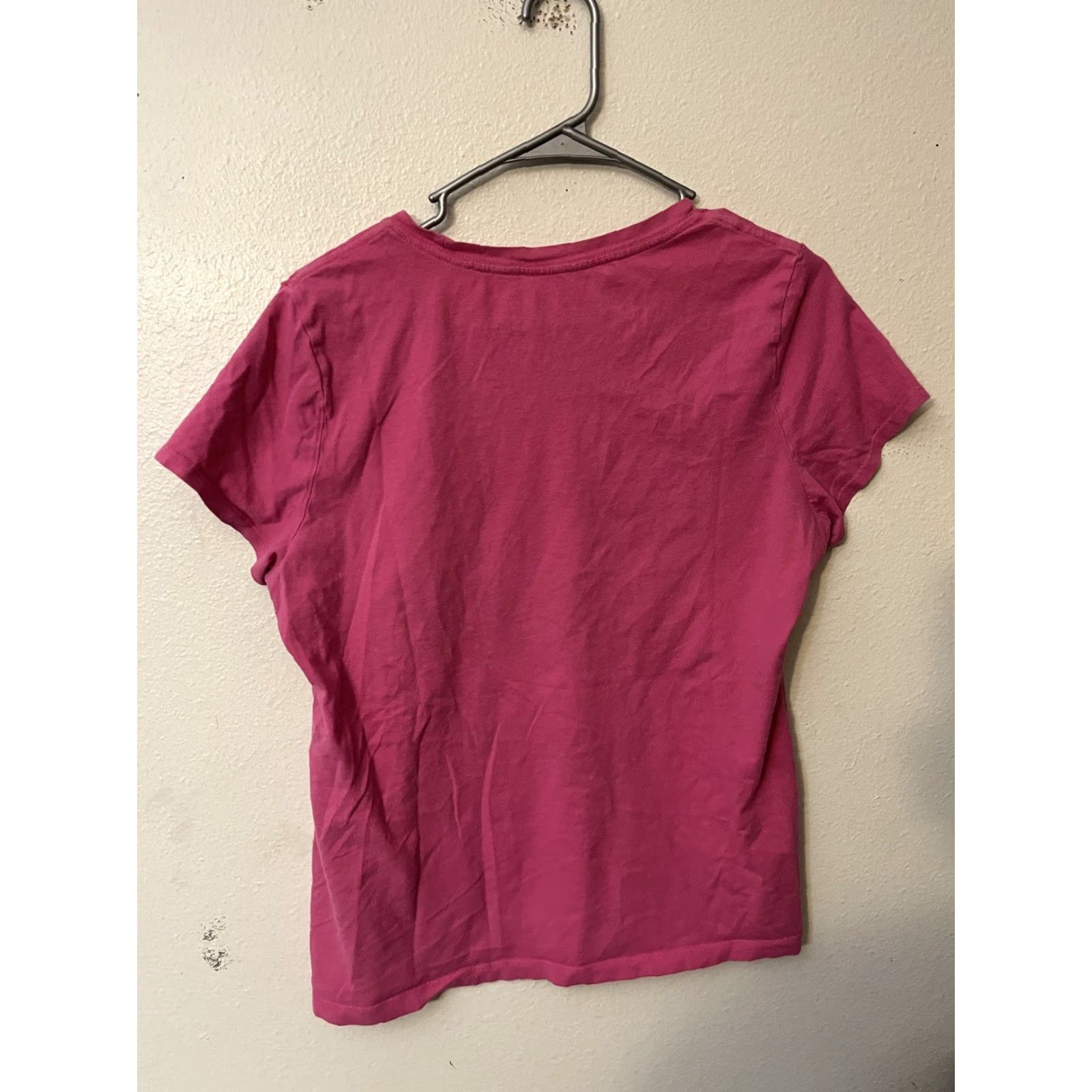 Gap GAP Women's T-Shirt Short Sleeve Round Neck Pink Large Logo Vintage Size L / US 10 / IT 46 - 3 Thumbnail