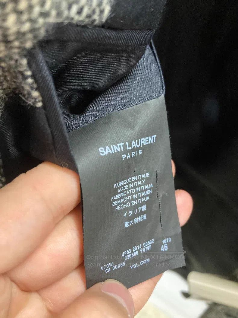 Saint Laurent Paris Saint Laurent Paris Leather patched wool suit jacket Size US S / EU 44-46 / 1 - 5 Thumbnail