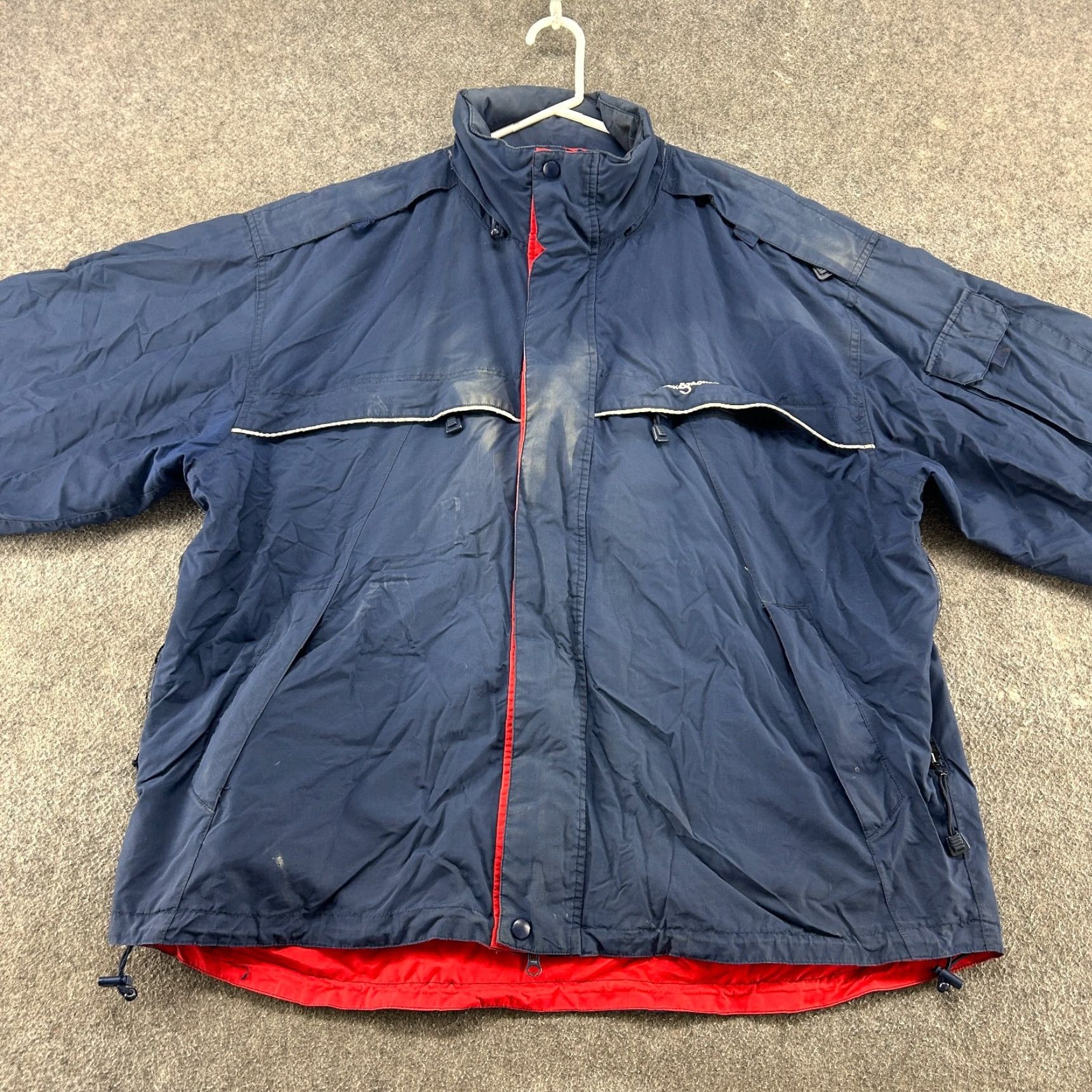 Vintage Hook & Tackle Jacket Mens 2XL Blue Navy Full Zip 50 UPF Sun Protection Workwear Windbreaker Jacket Men Size US XXL / EU 58 / 5 - 4 Thumbnail