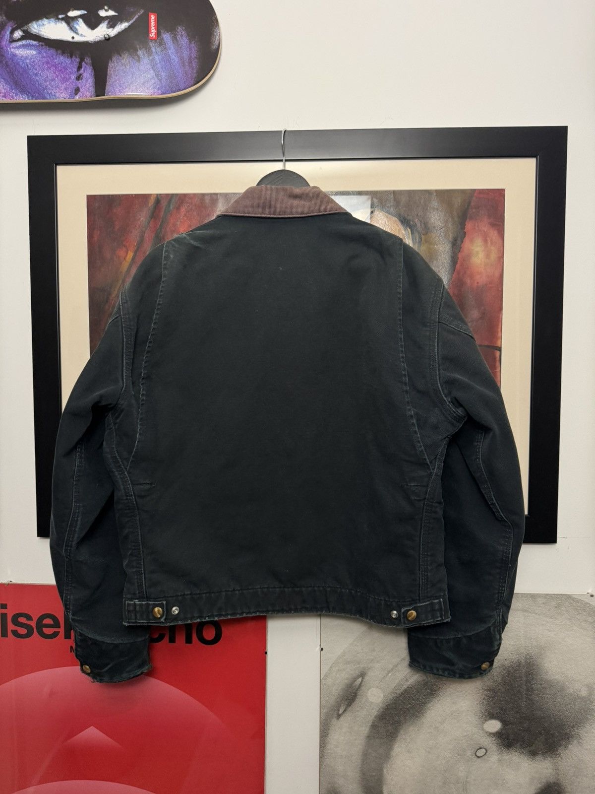 Carhartt RARE Vintage 90s Carhartt Detroit Jacket Black Deftones Fade Size US M / EU 48-50 / 2 - 3 Thumbnail