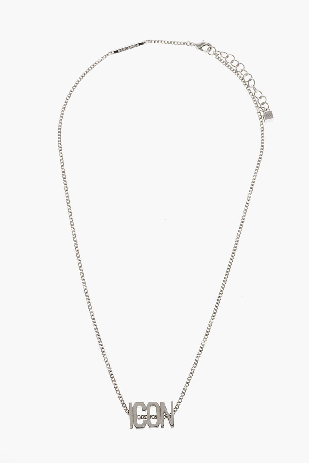 Dsquared2 ICON Brass Necklace with Silver Effect Size ONE SIZE - 1 Thumbnail
