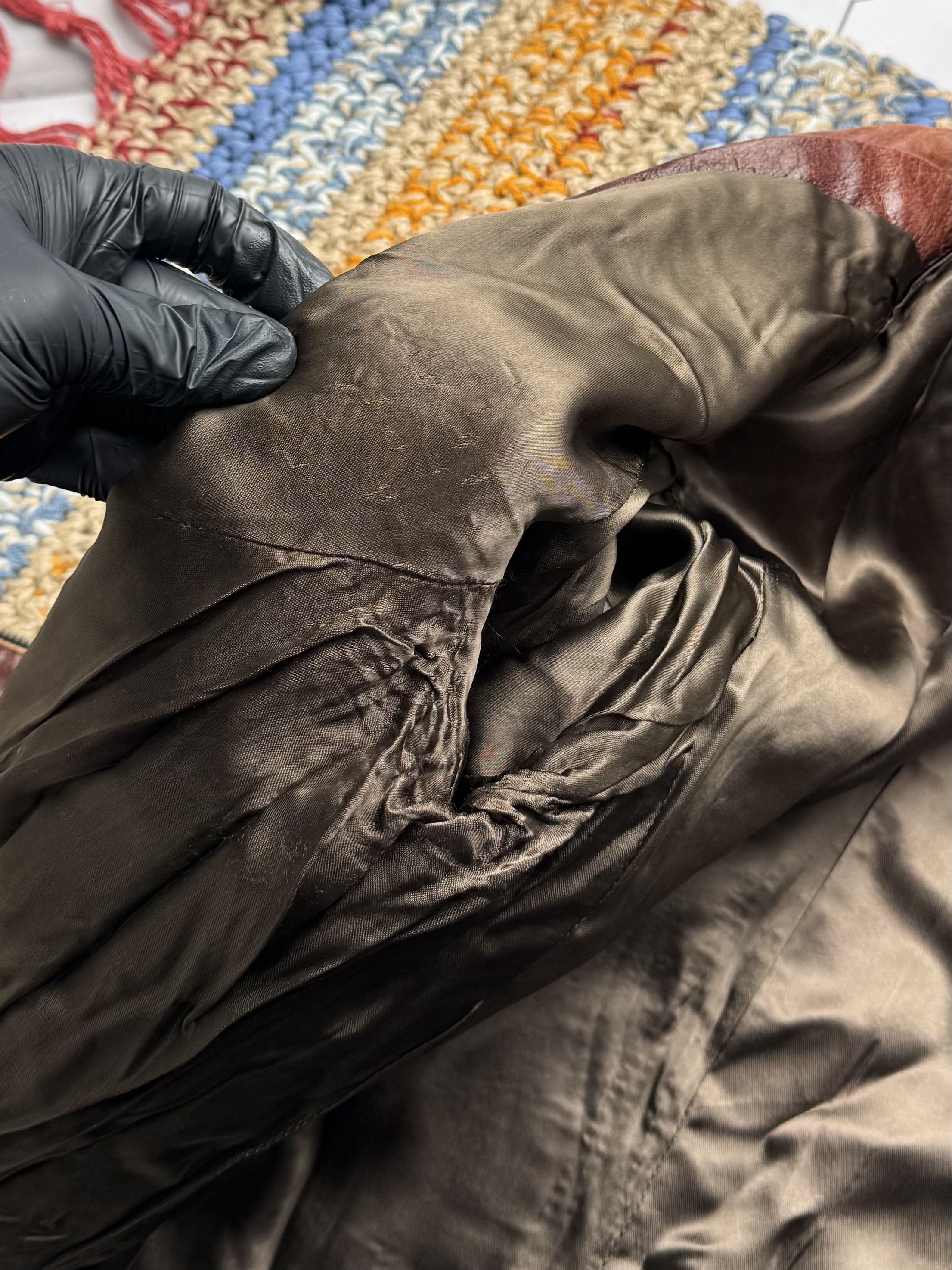 Vintage Vintage Brown Suede Leather Jacket Vintage Zip Up (E4) Size L / US 10 / IT 46 - 9 Thumbnail