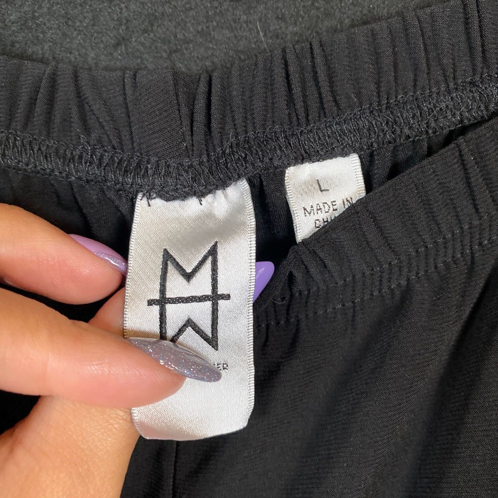 Marcs M by Marc Bouwer Womens Pants Black Pull On Runched Leggings Stretch Large Size 26" / US 2 / IT 38 - 4 Thumbnail