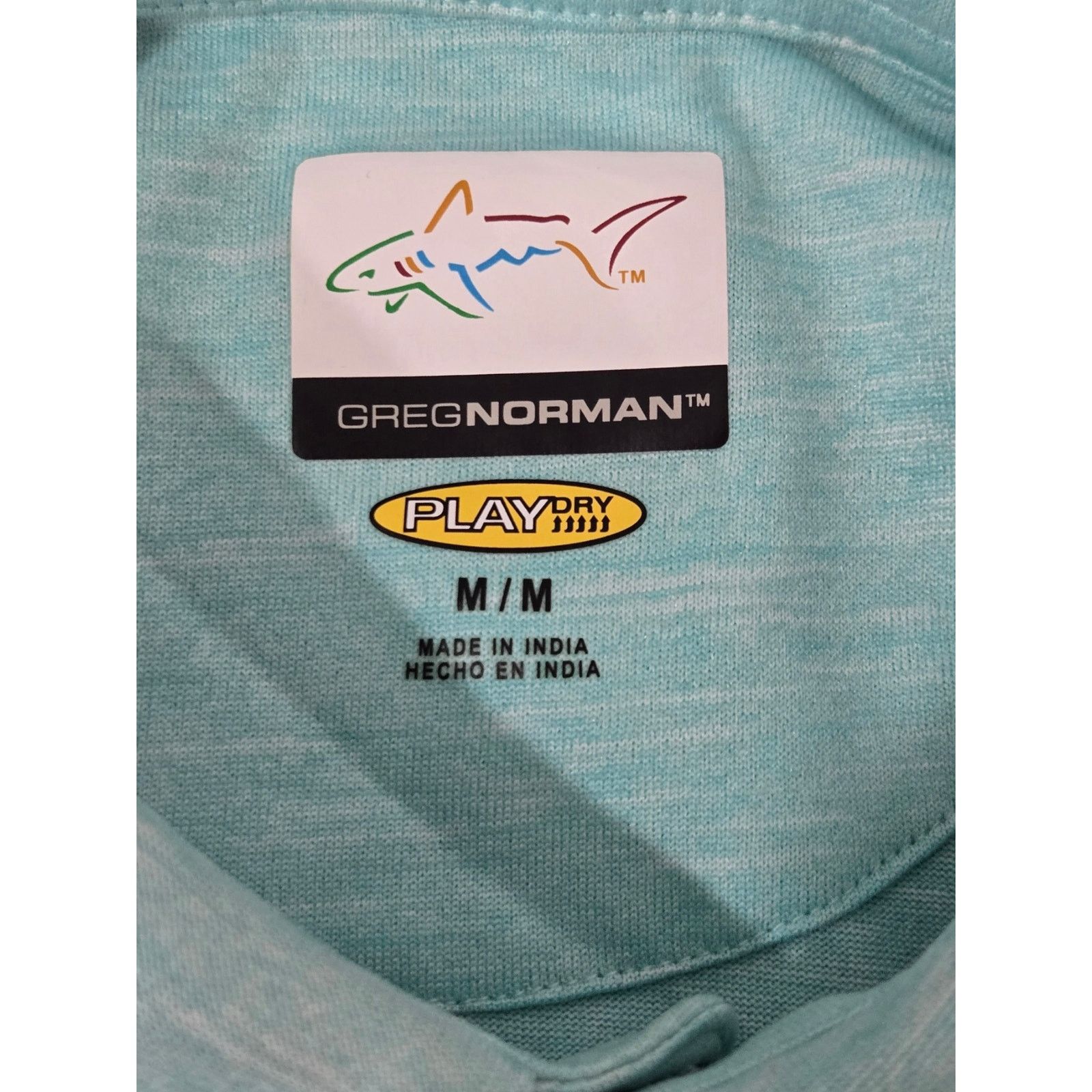 Greg Norman Greg Norman Light Teal Play Dry Polo Shirt Medium Stretch Size US M / EU 48-50 / 2 - 4 Thumbnail