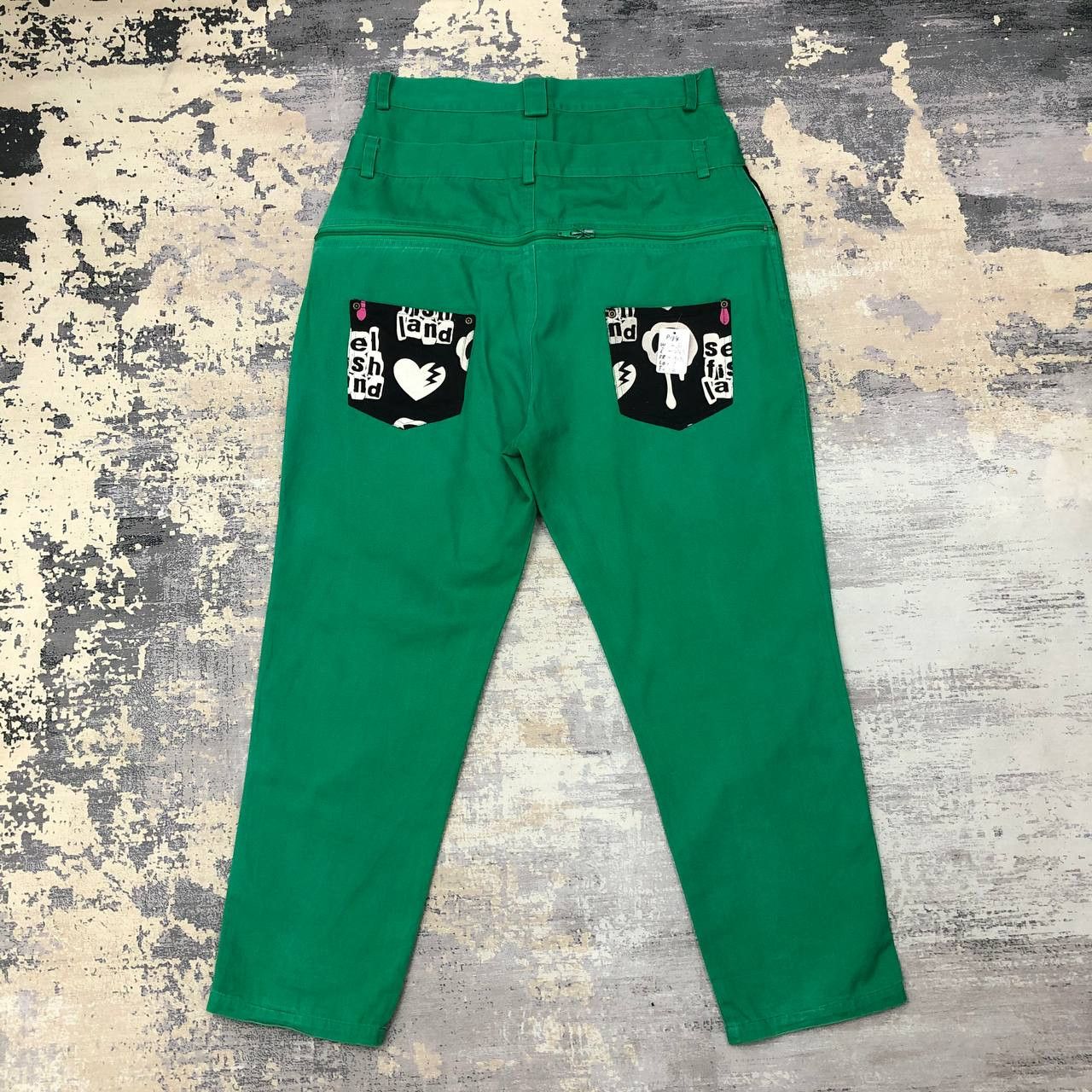 Japanese Brand P144 SELFISHLAND PUNK SKINNY DOUBLE WAIST PANTS Size US 31 - 1 Thumbnail