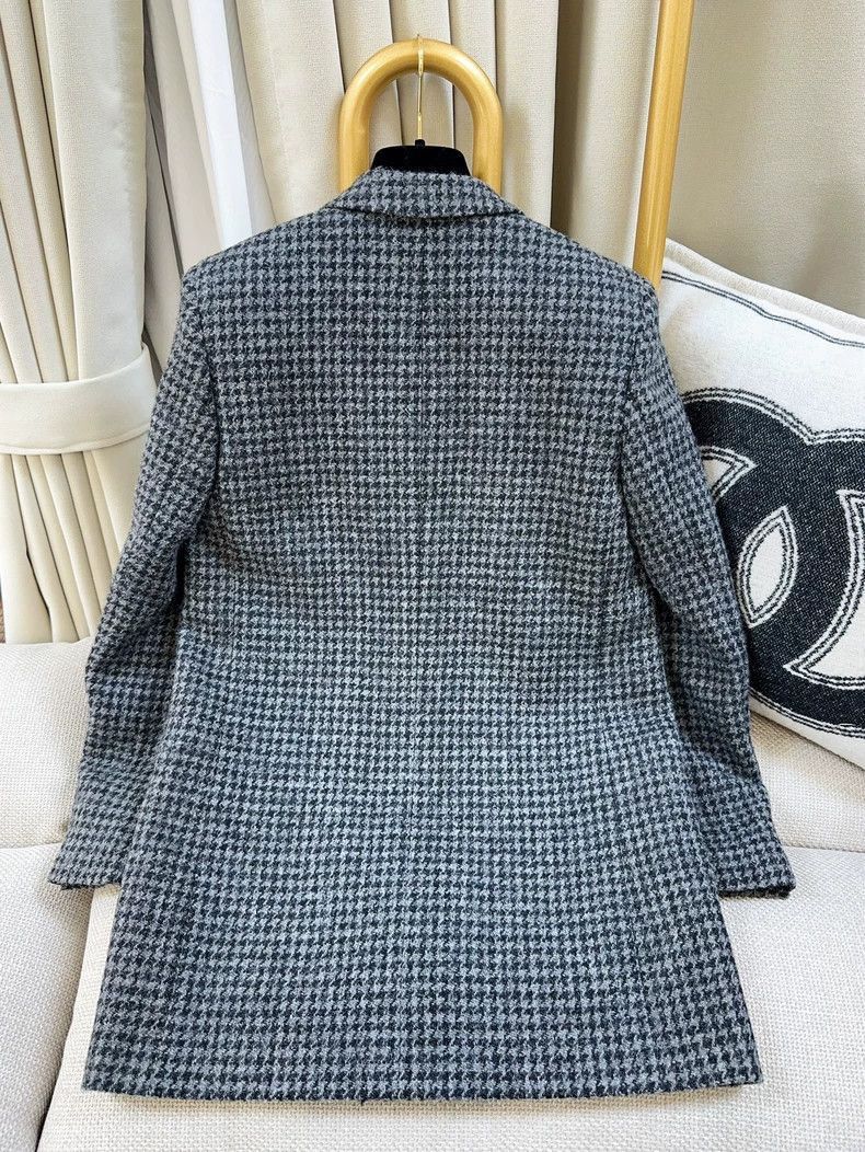 Saint Laurent Paris Saint Laurent Paris Grey houndstooth suit jacket-2506 Size US M / EU 48-50 / 2 - 2 Thumbnail