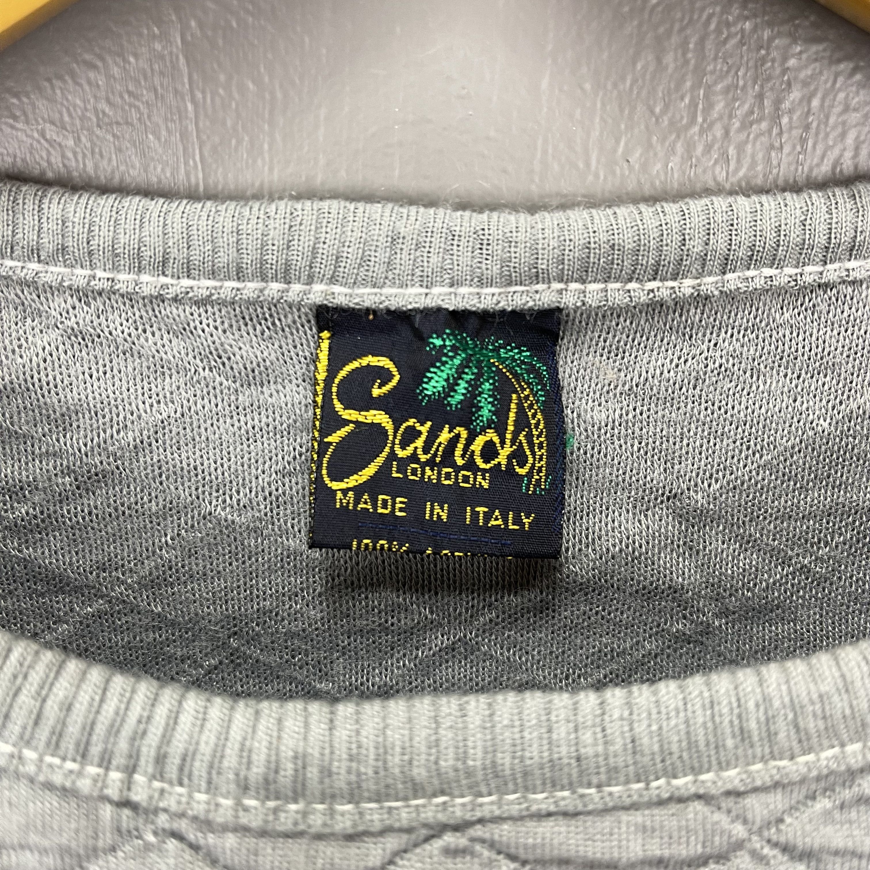 Vintage 90s SANDS LONDON Quilted Acrylic Sweatshirt #1247/AR Size US S / EU 44-46 / 1 - 8 Thumbnail