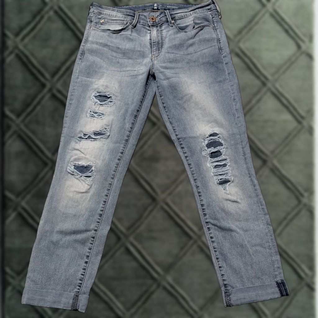 Denizen Denizen Jeans Women Blue Denim Distressed Cuffed Slim Straight - 11 Size 32" / US 10 / IT 46 - 1 Thumbnail