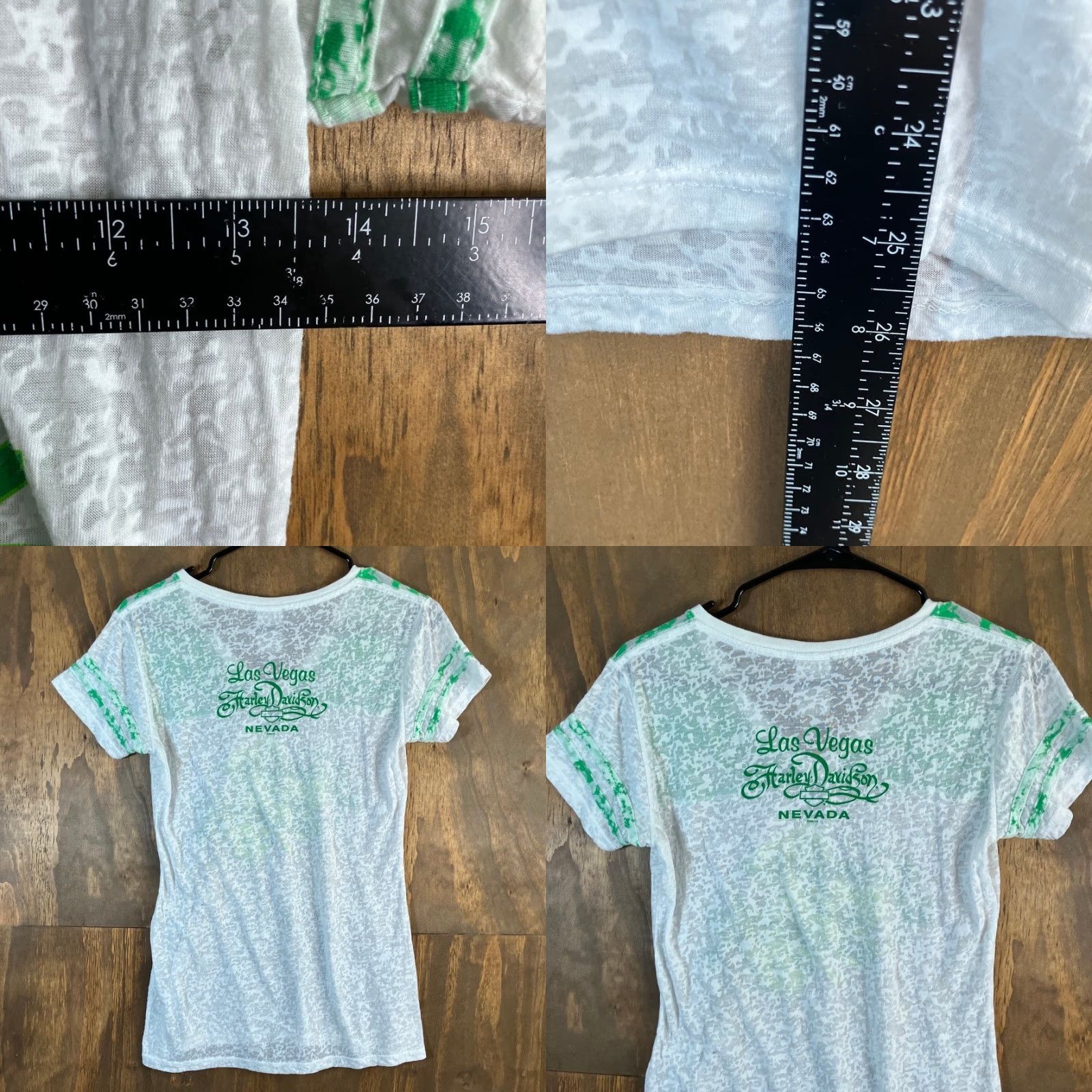 Harley Davidson Harley Davidson Womens Shirt White Sheer Feeling Lucky V Neck Short Sleeve S Size S / US 4 / IT 40 - 8 Thumbnail