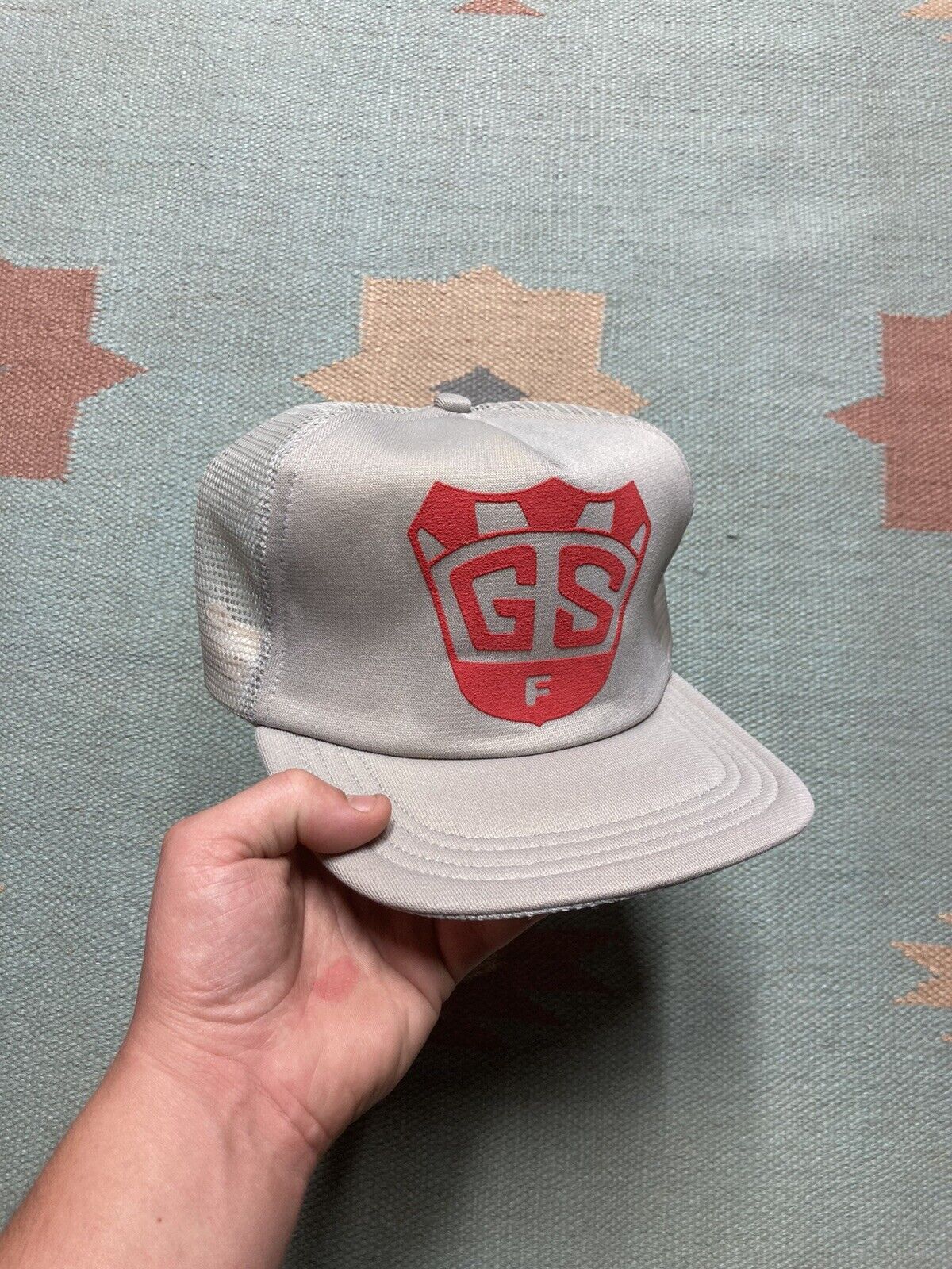 Vintage VTG trucker hat GSF logo puff print USA SnapBack 80s 90s Size ONE SIZE - 1 Thumbnail
