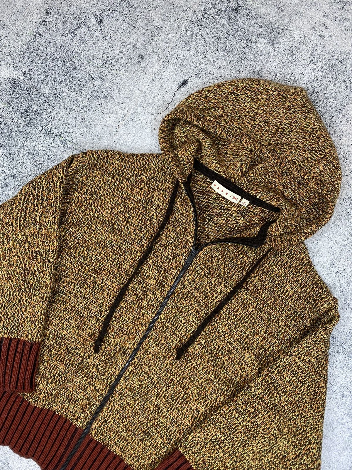 Pre-owned Marni X Uniqlo Knit Zip Hoodie In Sand