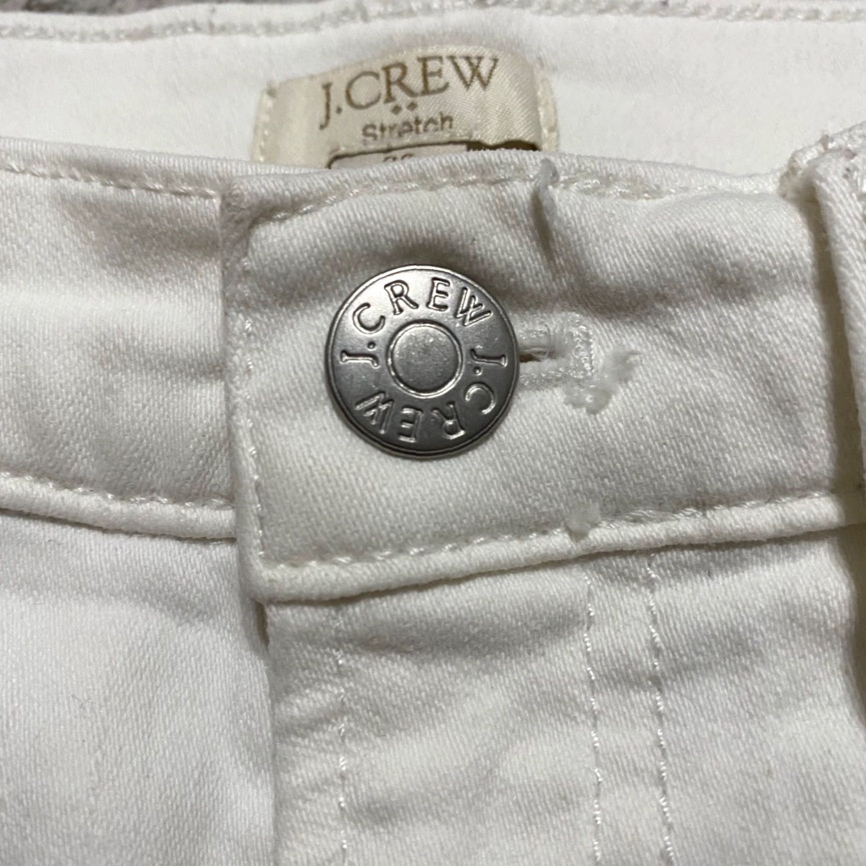 J.Crew VINTAGE J.CREW White Denim Light Wash Straight High Rise Jeans 26 Women Clean Modern Look Womens Jeans 26 in Inseam 24 in Cotton Polyester Spandex Size 26" / US 2 / IT 38 - 4 Thumbnail