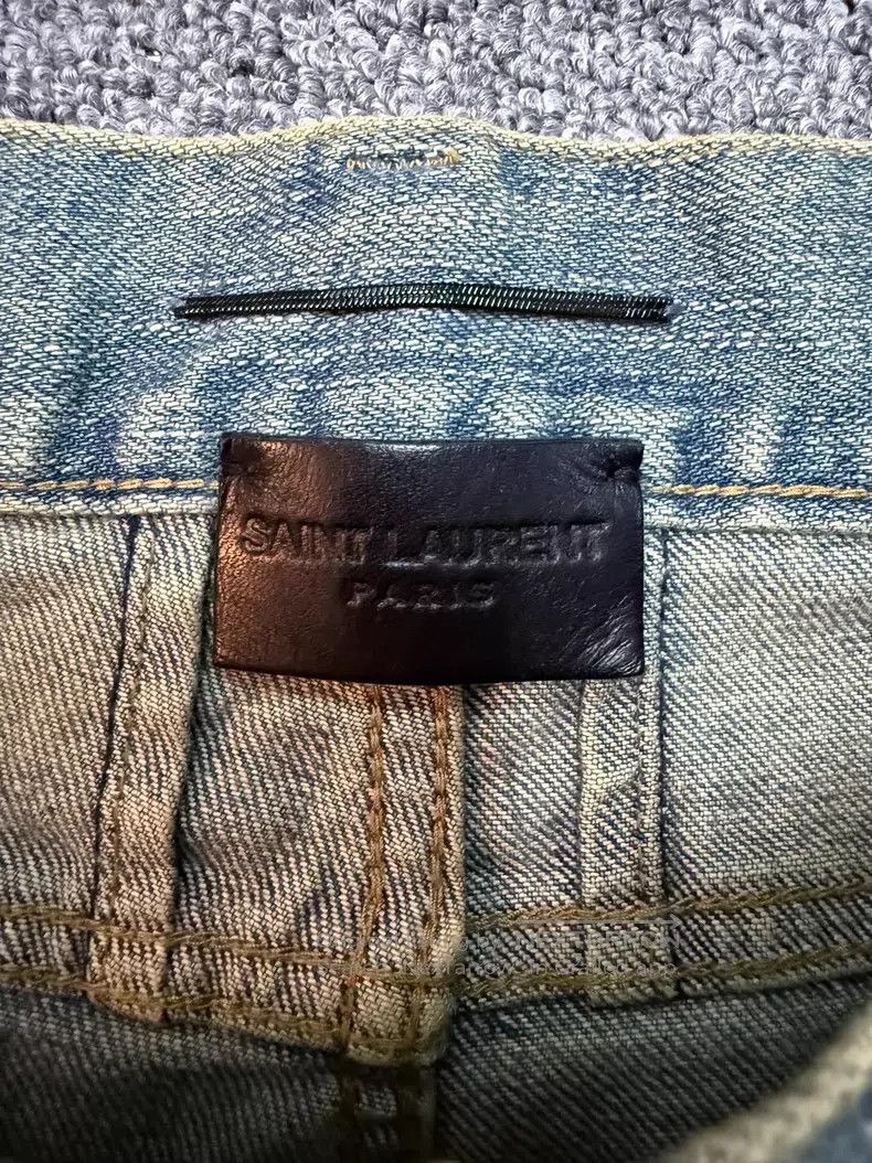 Saint Laurent Paris Saint Laurent Paris Distressed Destroyed Denim Jeans i Size US 31 - 3 Thumbnail