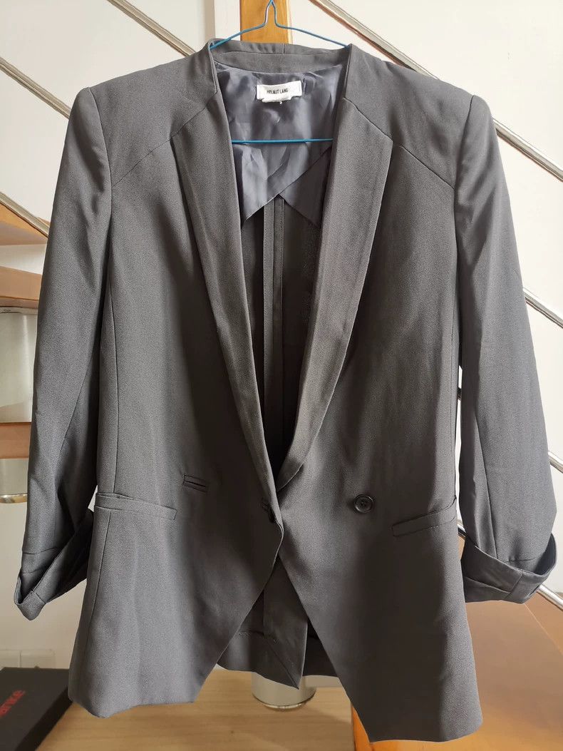Helmut Lang HELMUT LANG size2 Deep blue military green suit Size S / US 4 / IT 40 - 1 Thumbnail