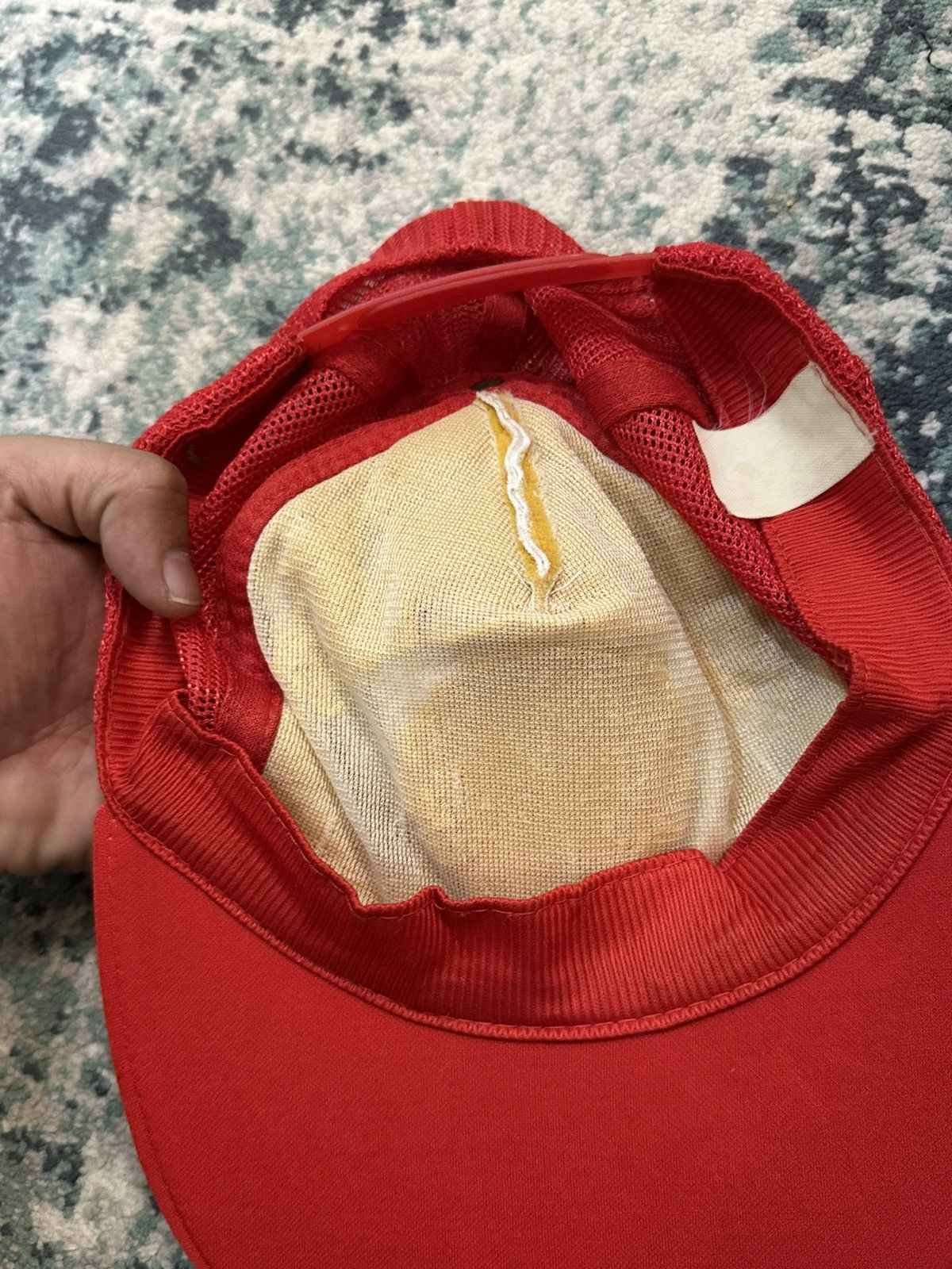 Ferrari Vintage 1990 Ferrari Logo Red Trucker Hats Size ONE SIZE - 11 Thumbnail
