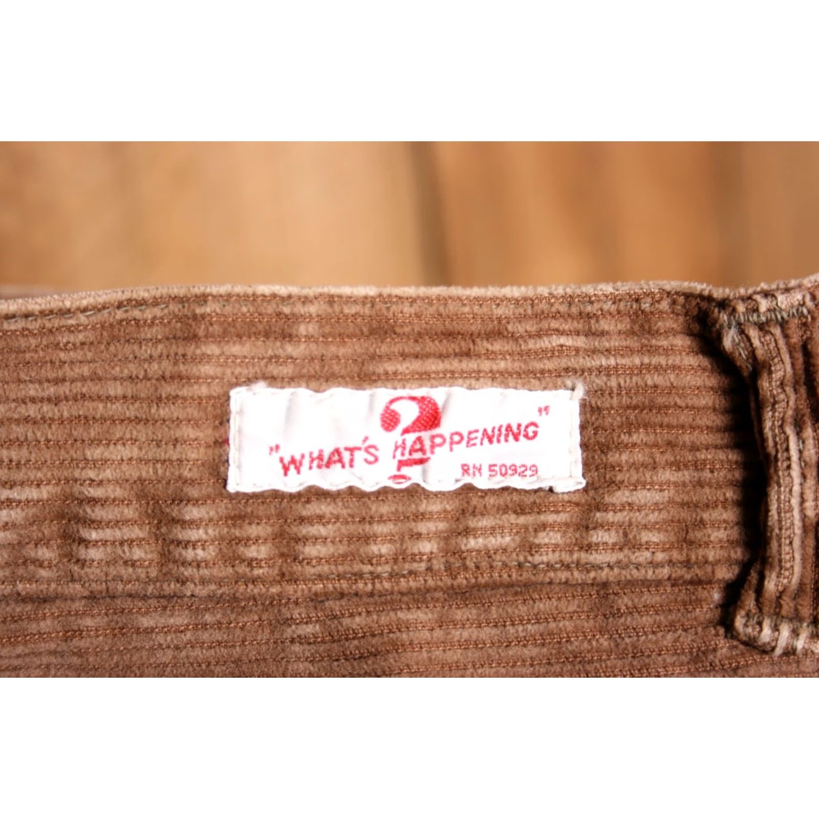 Vintage VINTAGE Whats Happening? Brown Corduroy High Rise Straight Leg Pants 33x30 Mens Pants Corduroy 90s Size US 33 - 6 Thumbnail