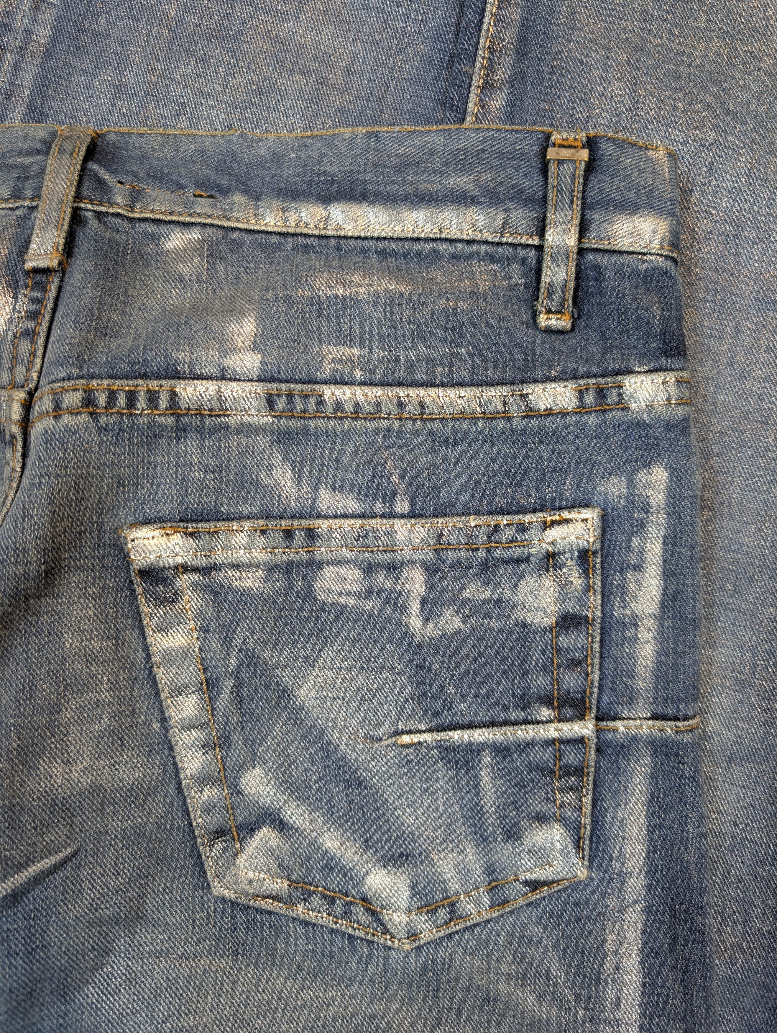 Dior × Hedi Slimane Dior Homme Think Fast Silver Wax SS08 Kris Van Assche Size US 28 / EU 44 - 4 Thumbnail