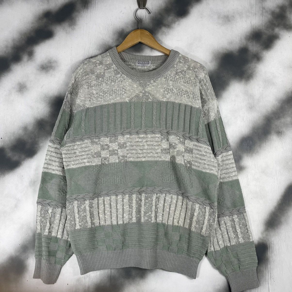 Homespun Knitwear × Japanese Brand Vintage Alexis Stripes Knitwear Size US L / EU 52-54 / 3 - 1 Thumbnail