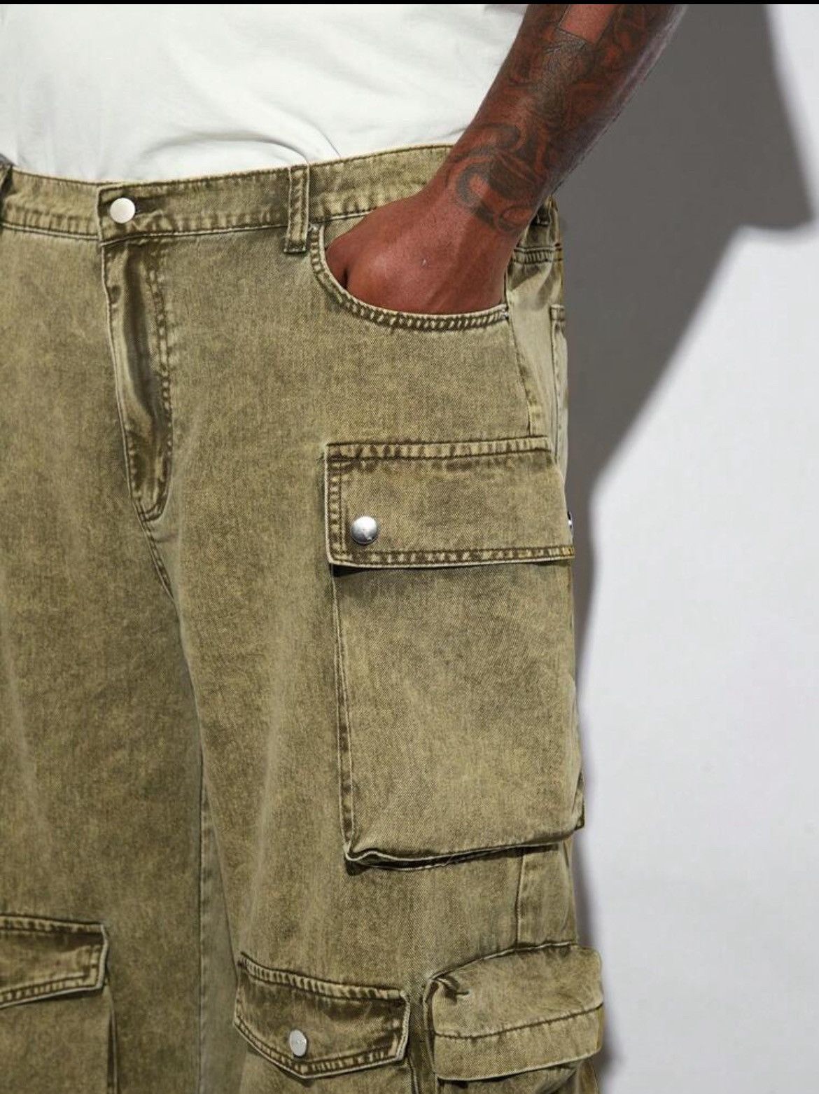 Japanese Brand × Vintage Japanese baggy cargo pants Size US 33 - 4 Thumbnail