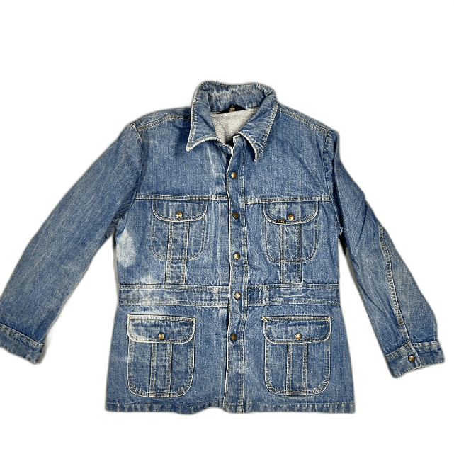 Lee Vintage 1970s Lee Denim Safari Chore Jacket Made in USA Size US XL / EU 56 / 4 - 1 Thumbnail
