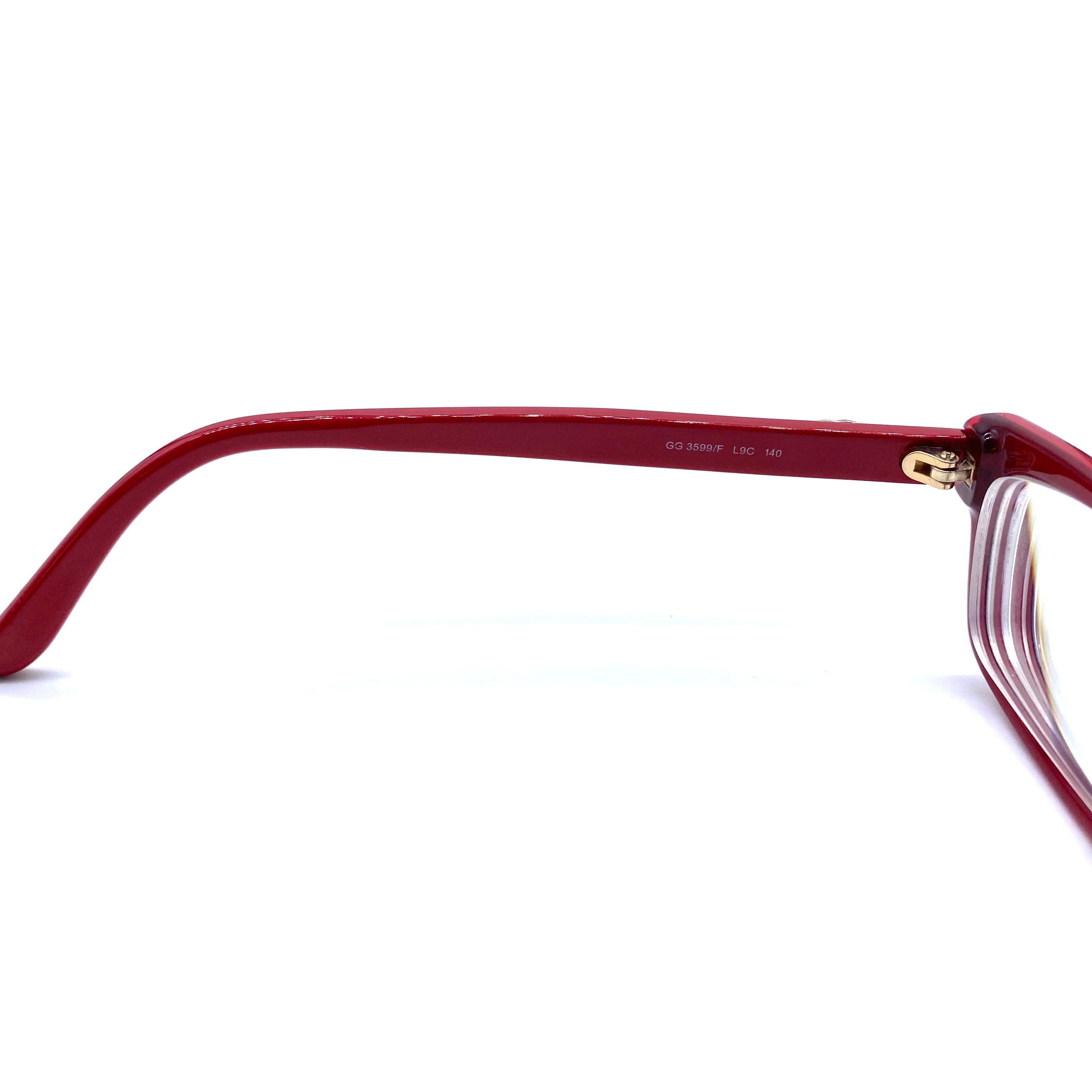 Gucci Vintage Gucci Interlocking Prescription Glasses Black Red Size ONE SIZE - 6 Thumbnail