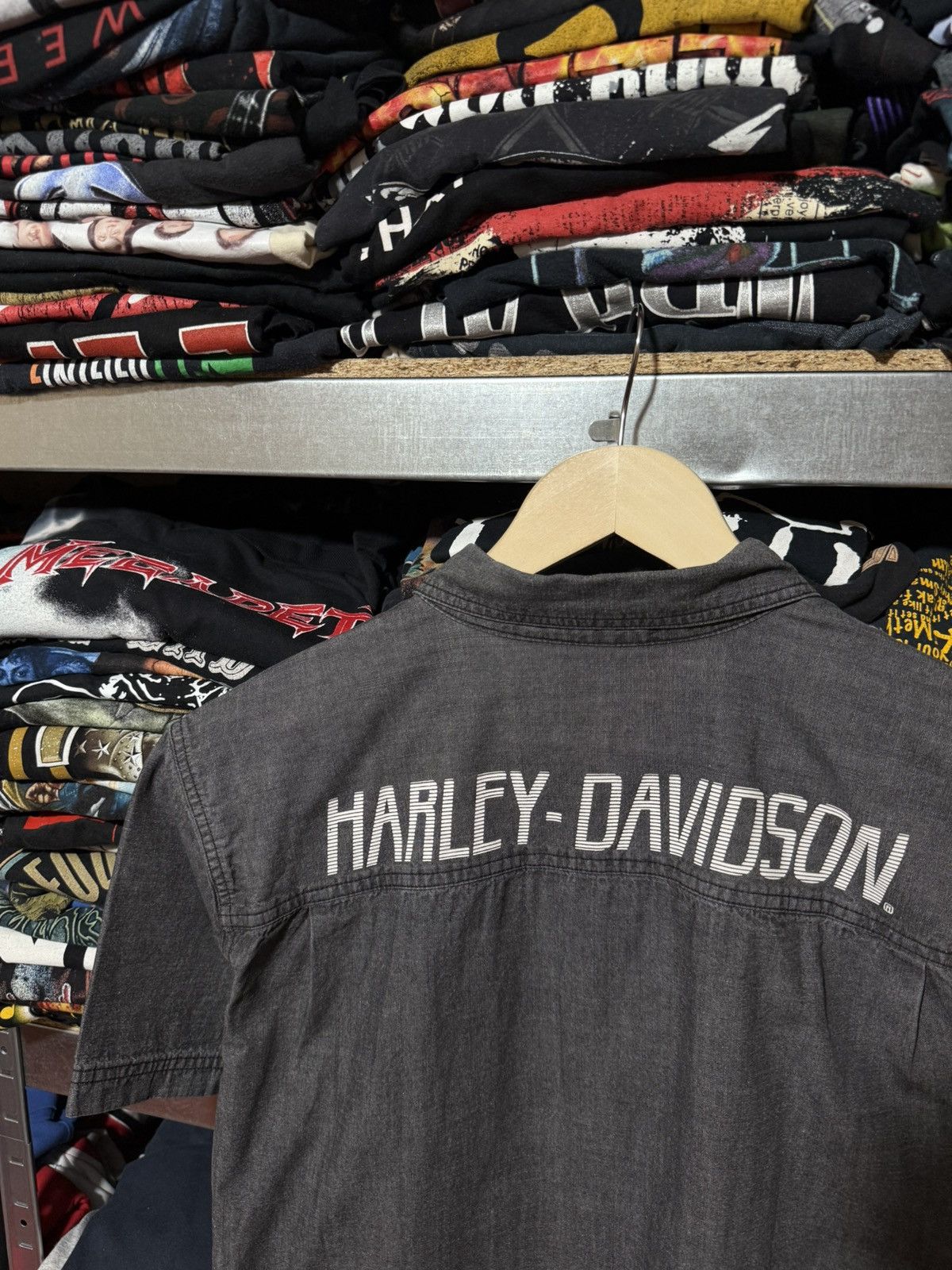 Harley Davidson Vintage 00s Harley Davidson Racing Button Short Sleeve Shirt Size US XL / EU 56 / 4 - 5 Thumbnail