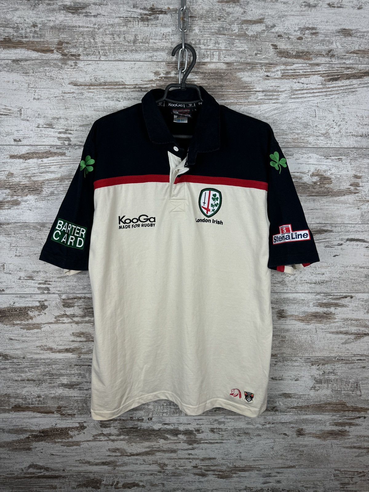 Vintage Mens Vintage KooGa London Irish rugby polos T-shirt Size US L / EU 52-54 / 3 - 2 Thumbnail