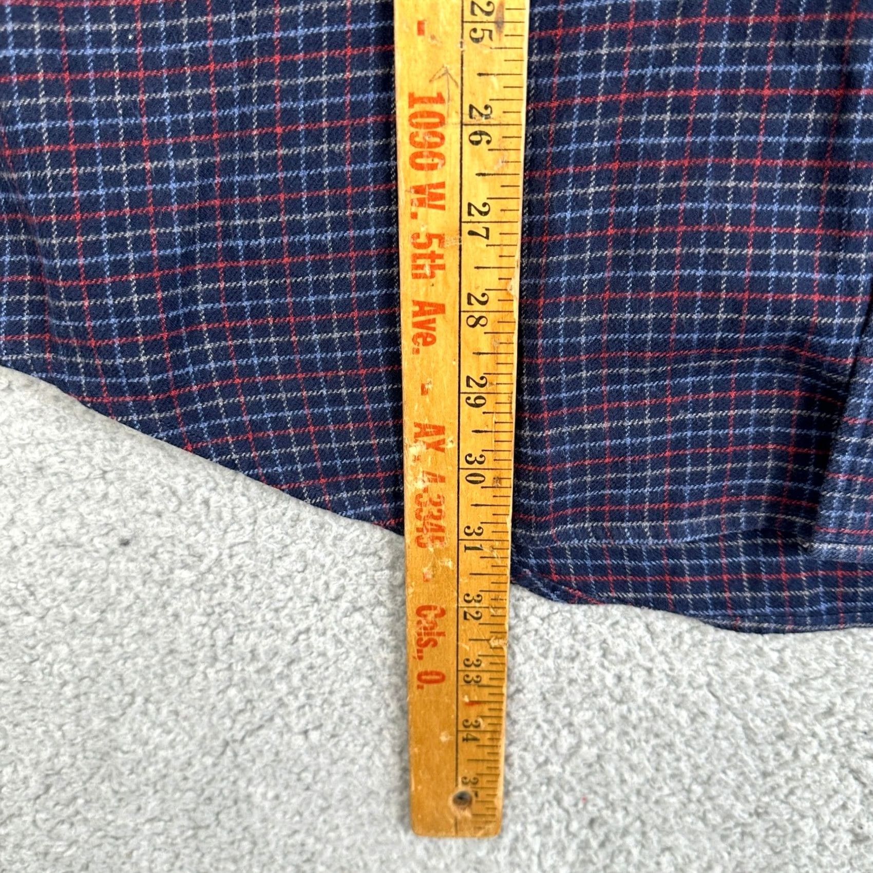 Lands' End VINTAGE Lands' End Shirt Flannel Mens XL Blue Plaid Long Sleeve Pocket Shirt Size US XL / EU 56 / 4 - 6 Thumbnail