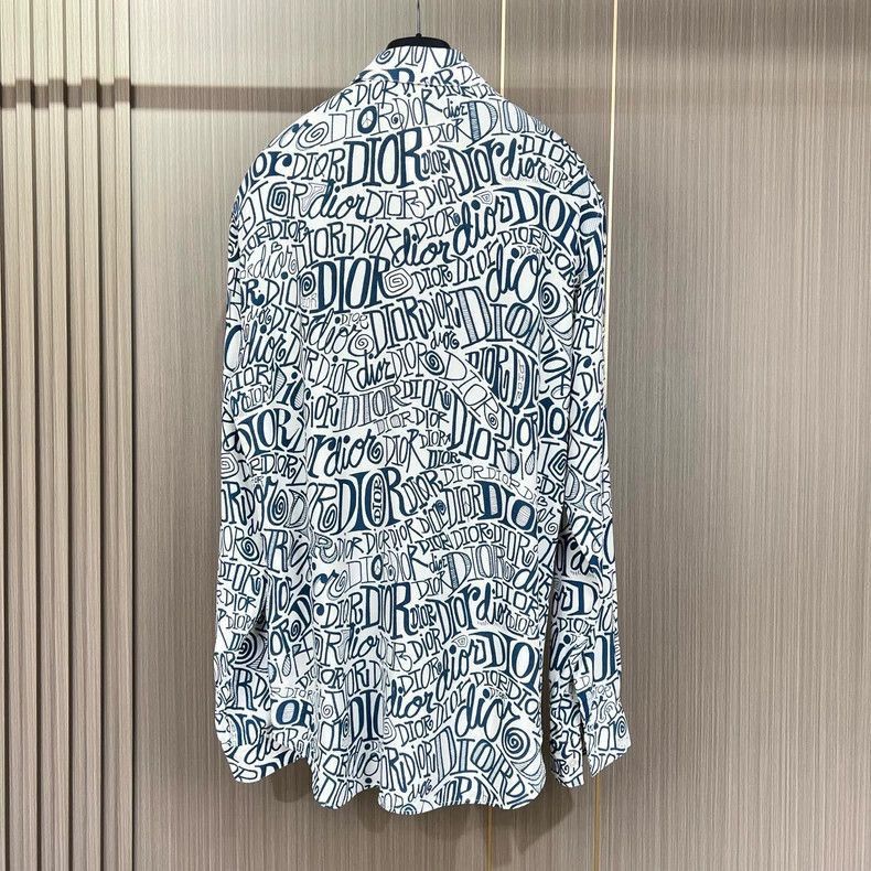Dior Dior Stussy Silk Shirt with Print Design-2506 Size US M / EU 48-50 / 2 - 2 Thumbnail