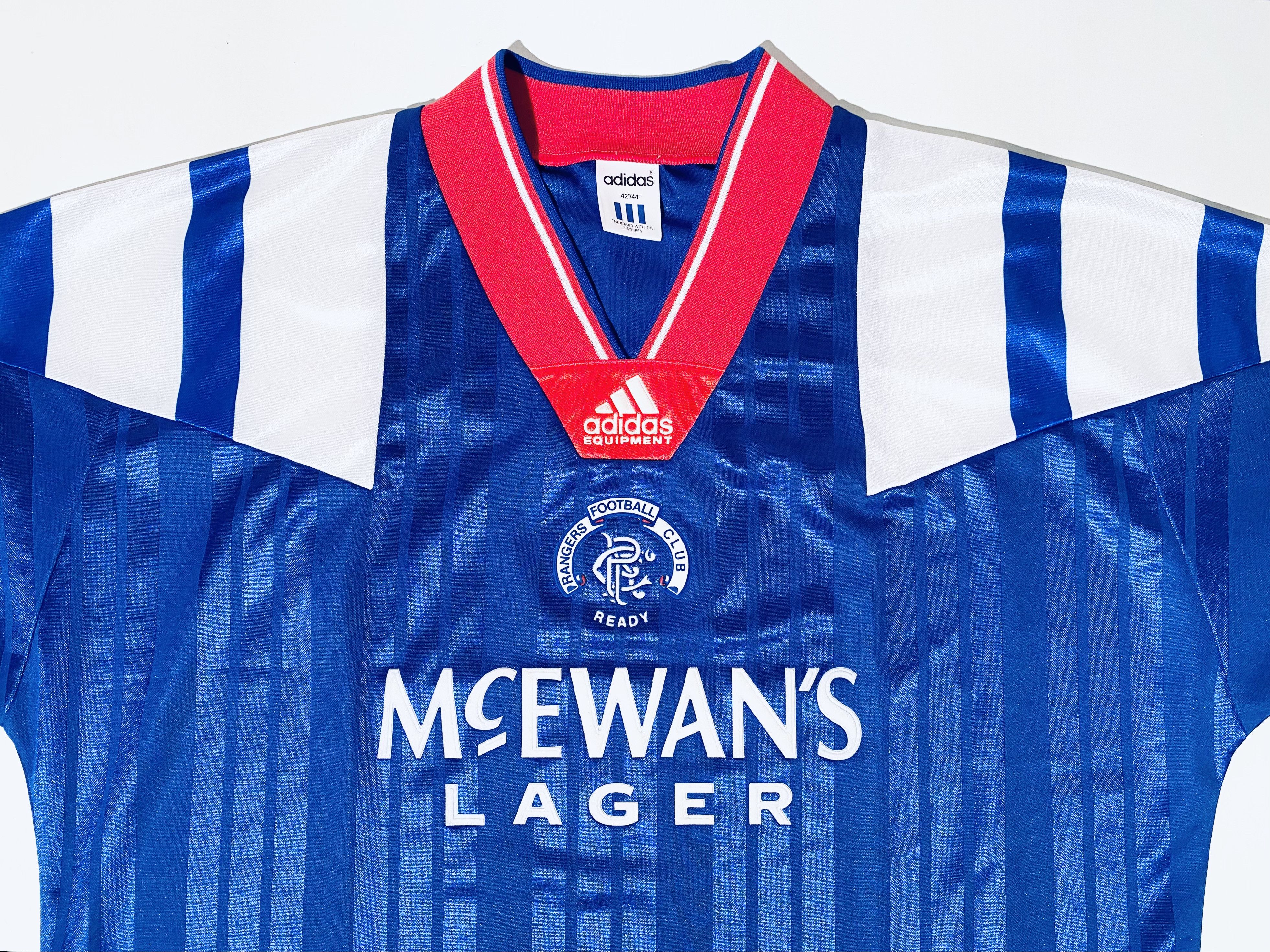 Adidas Rangers *Mint Condition* Home Jersey Shirt 1992 - 1994 Size US L / EU 52-54 / 3 - 3 Thumbnail