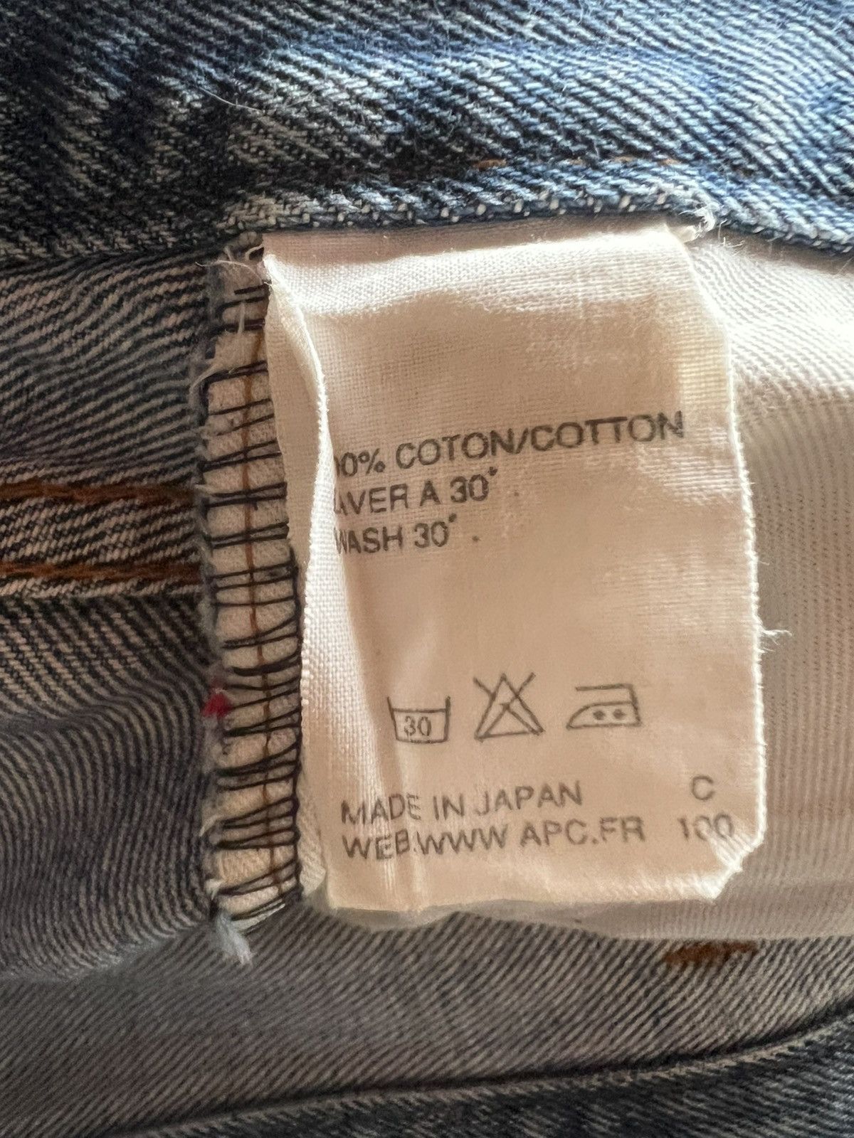 A.P.C. Vintage A.P.C. Japan Distress Dirty Mud Denim Selvedge Jeans Size US 29 - 23 Thumbnail