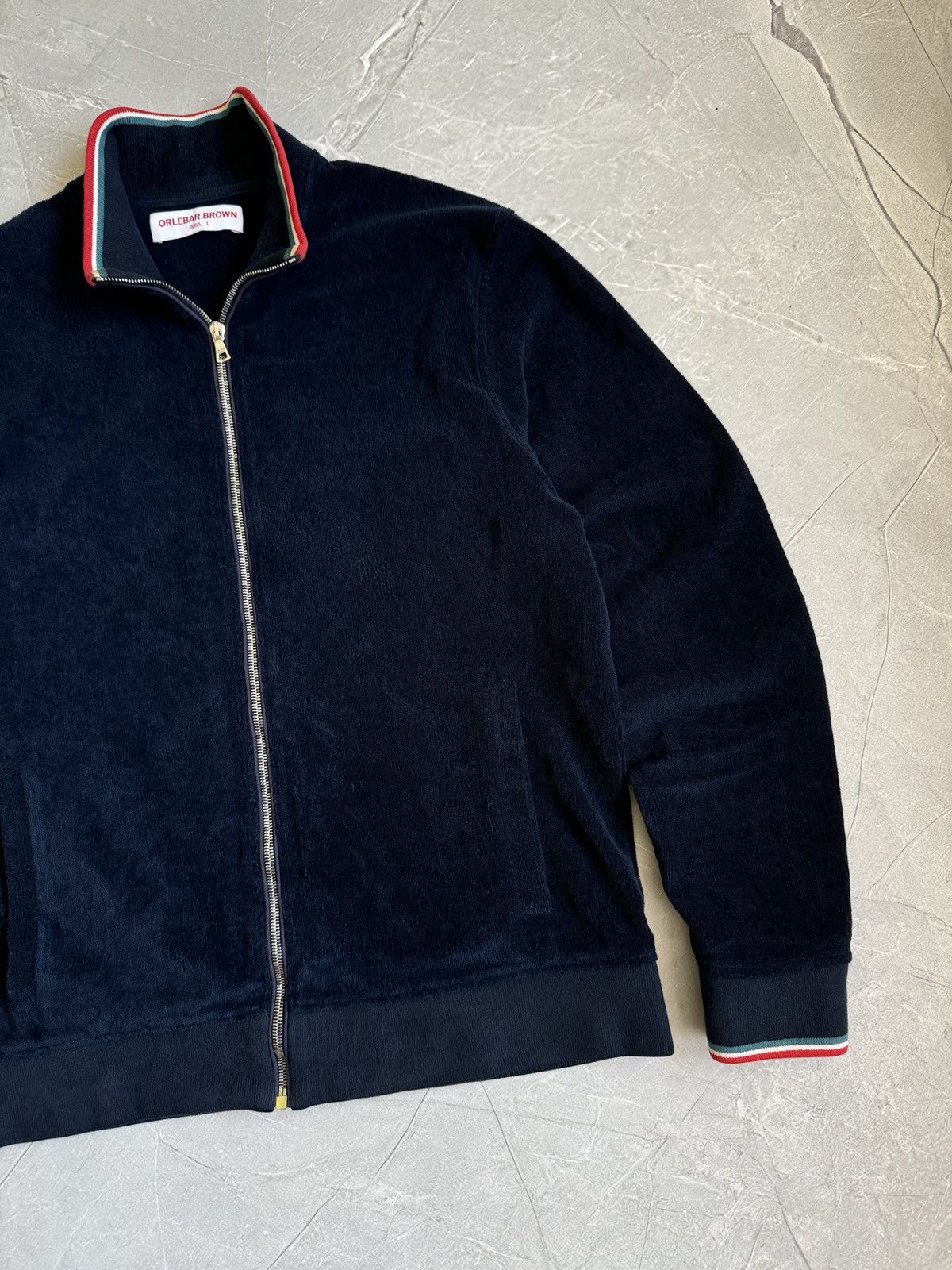 Orlebar Brown Orlebar Brown Terry Zip Jacket Navy Blue Size US L / EU 52-54 / 3 - 4 Thumbnail