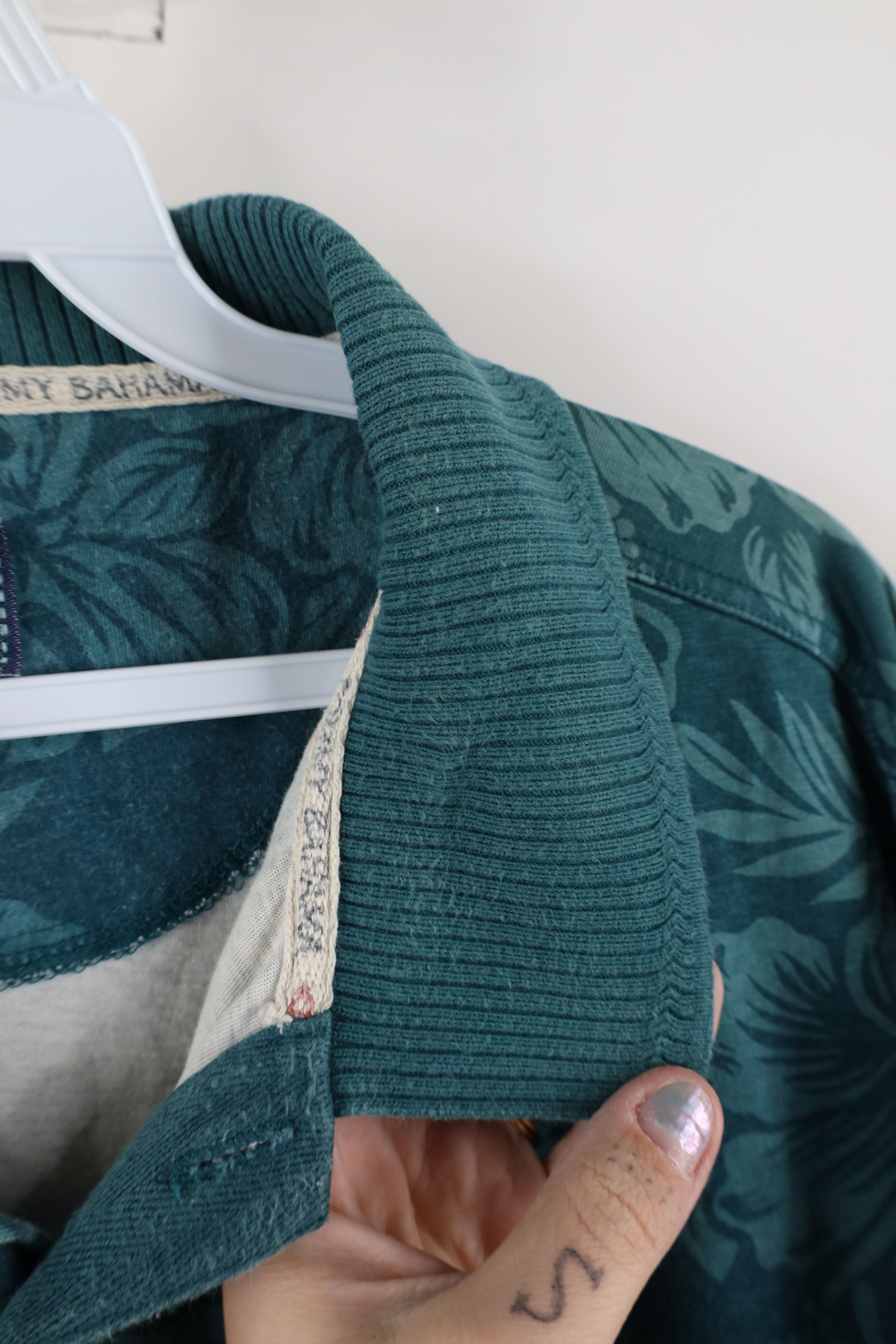 Tommy Bahama × Vintage Vintage Tommy Bahama All Over Print Golf Polo Shirt Teal Size US XL / EU 56 / 4 - 5 Thumbnail
