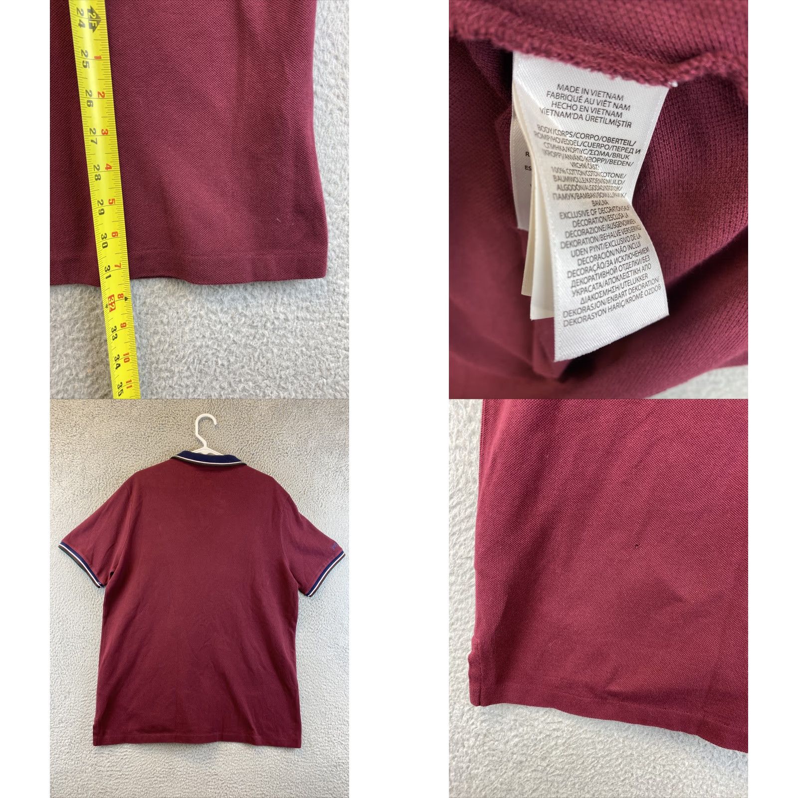 Ralph Lauren Ralph Lauren Polo Shirt Adult Large Maroon Blue Pony Casual Rugby Mens /72-43 Size US L / EU 52-54 / 3 - 8 Thumbnail