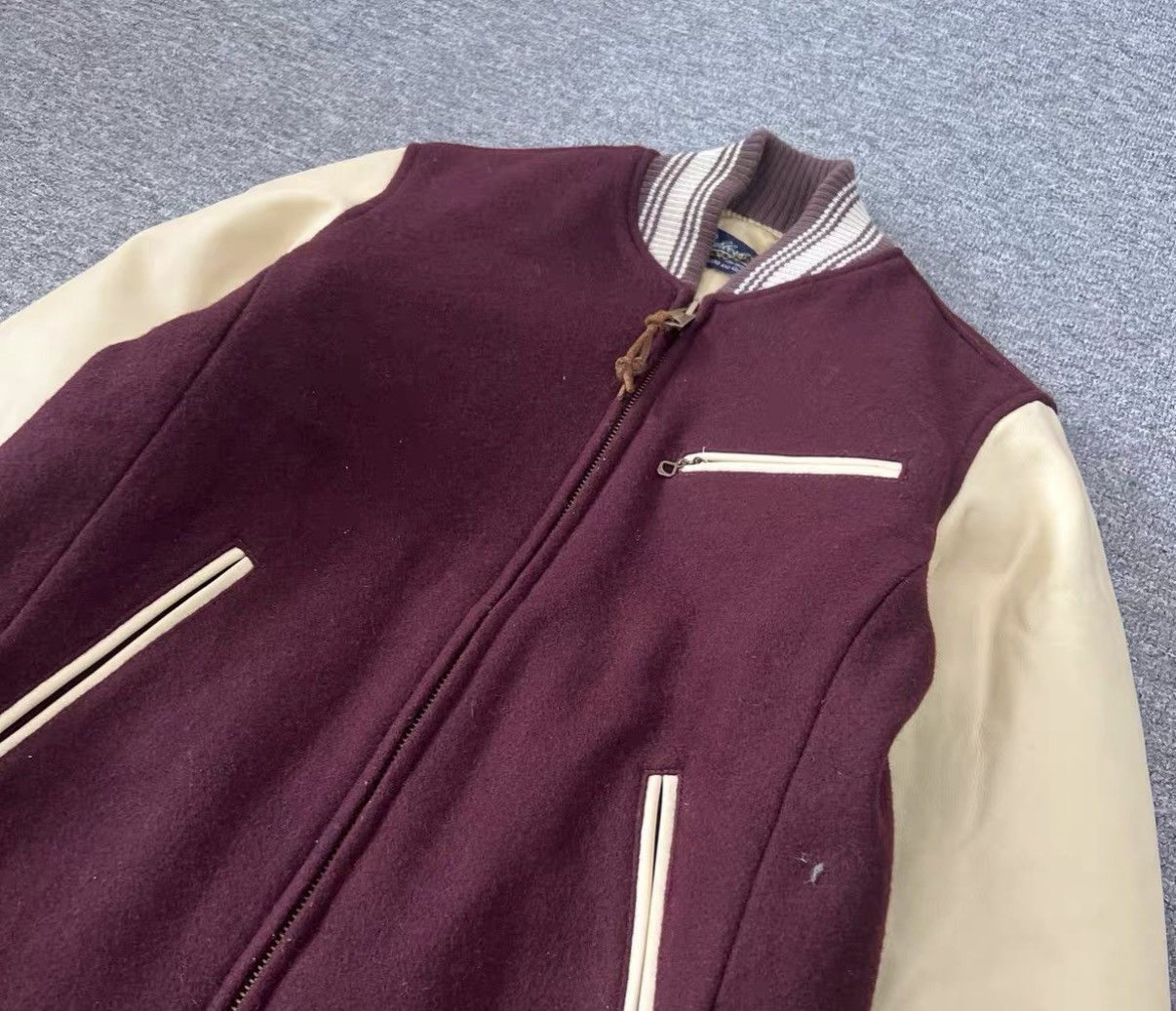 Neighborhood Neighborhood NBHD Leather-Sleeve Varsity Jacket J16 Size US M / EU 48-50 / 2 - 3 Thumbnail