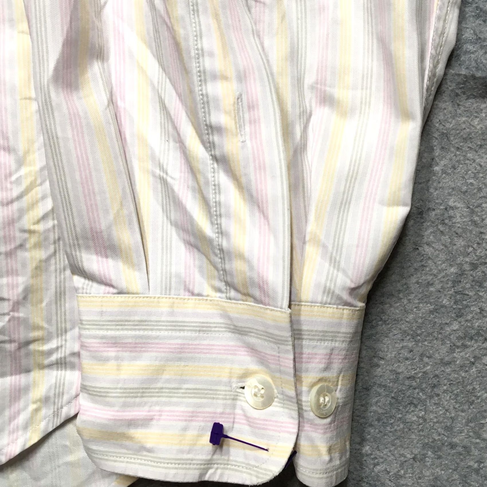 Brioni Brioni Shirt Mens XL Stripe Button-Down Italy Neiman Marcus Luxury Dress Shirt Color White Size 46R - 2 Thumbnail