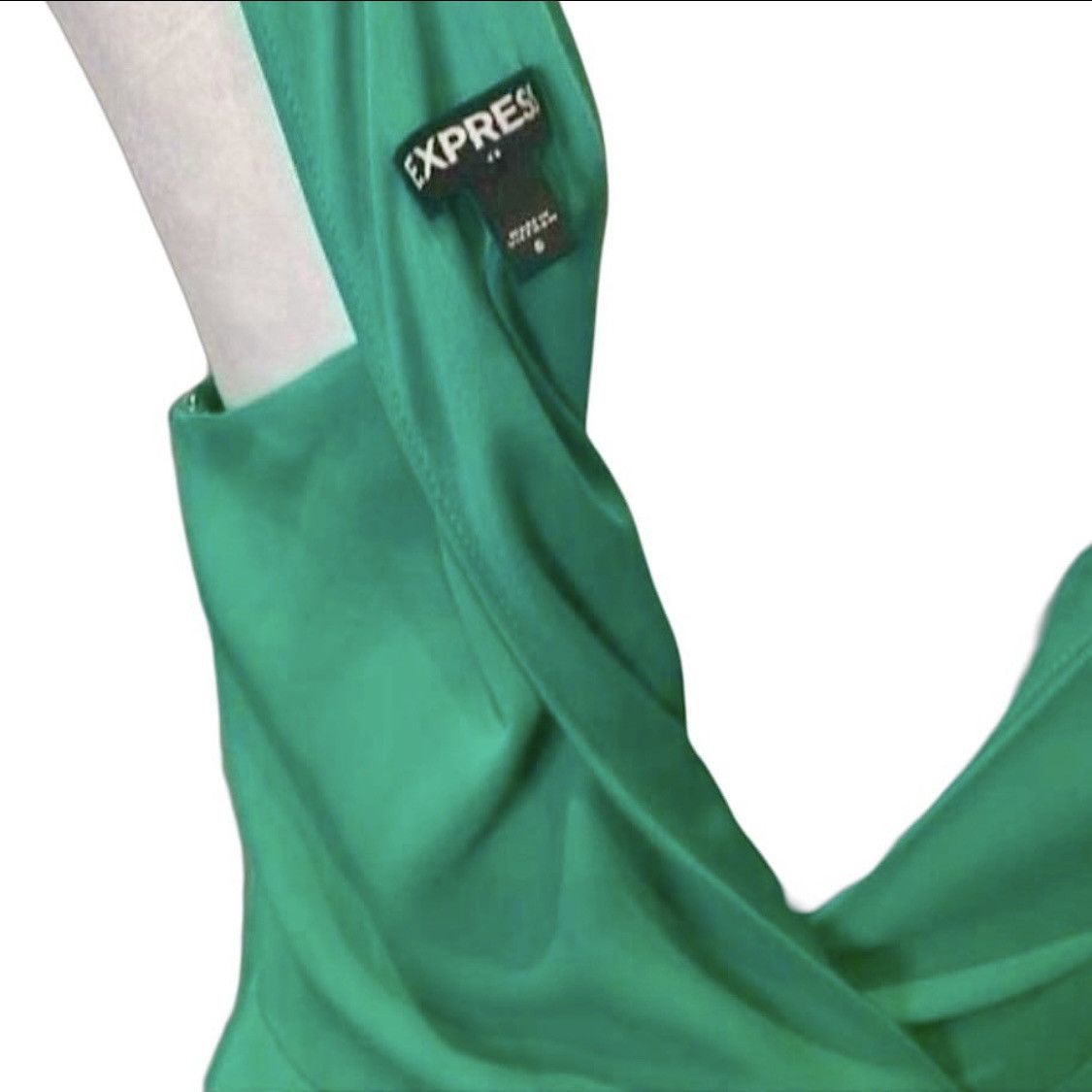 Express Express Halter Mini Dress Green Chiffon Dress Size 0 XS Size XS / US 0-2 / IT 36-38 - 4 Thumbnail