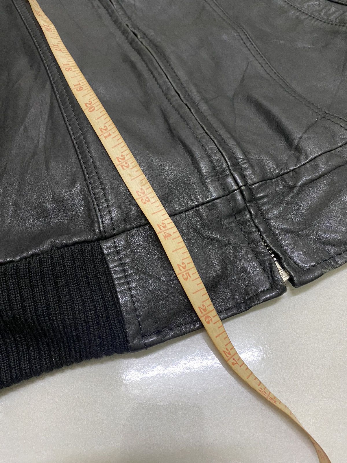 Designer × Japanese Brand × Vintage Vintage Leather Jacket Round neck luxury designers Size US M / EU 48-50 / 2 - 9 Thumbnail