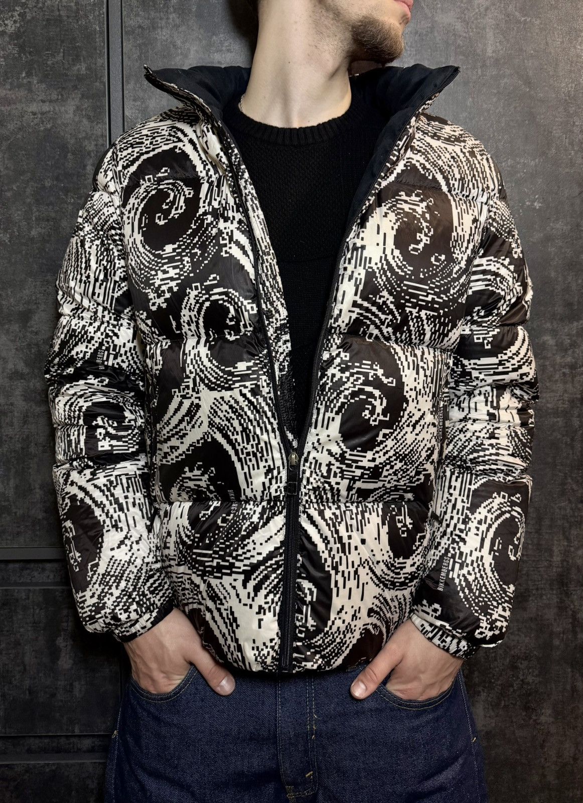 Dirk Bikkembergs Rare Dirk Bikkembergs Waves Puffer Jacket Margiela Raf 424 Size US L / EU 52-54 / 3 - 2 Thumbnail