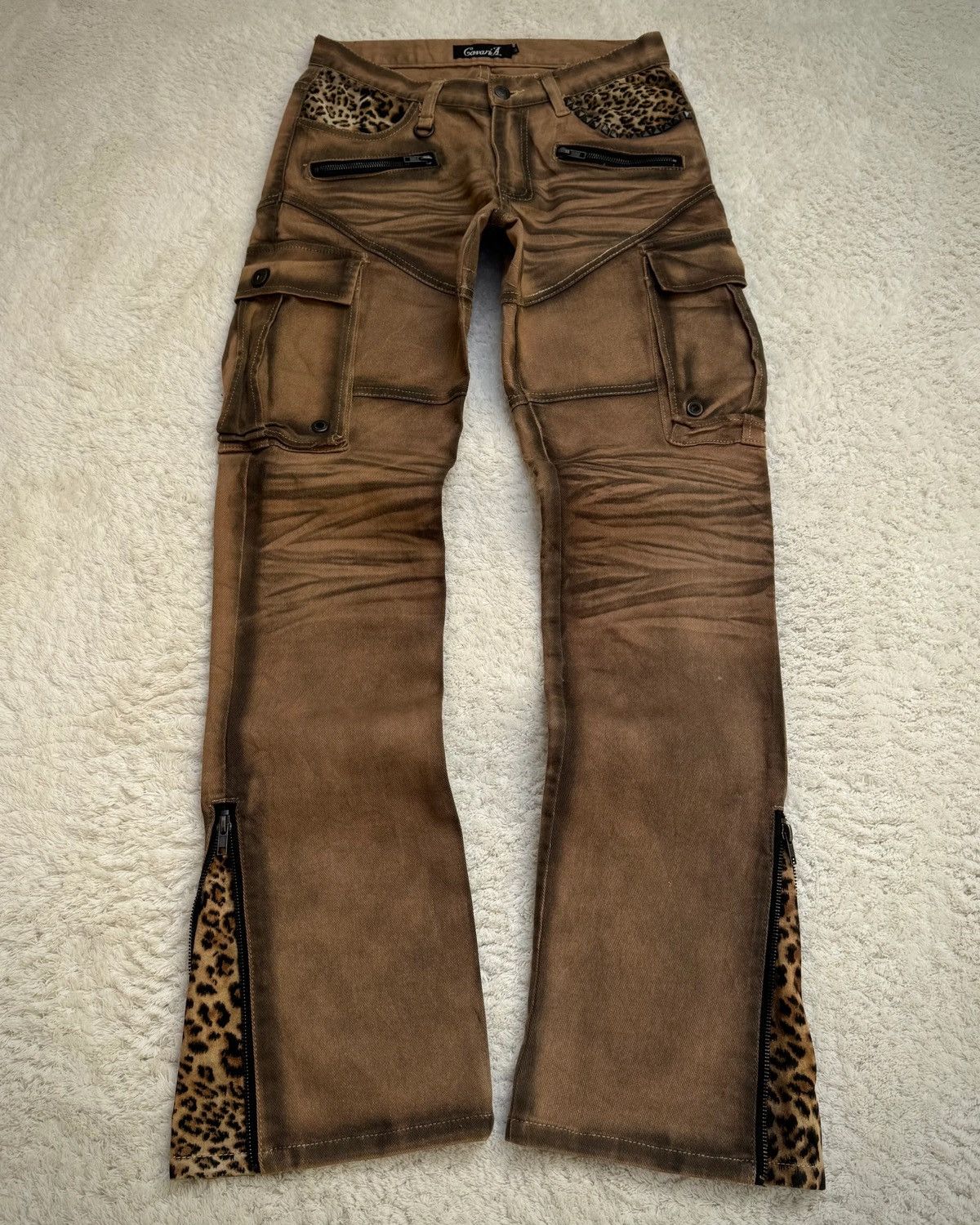 Other cavaria leopard flared pants Size US 31 - 1 Thumbnail