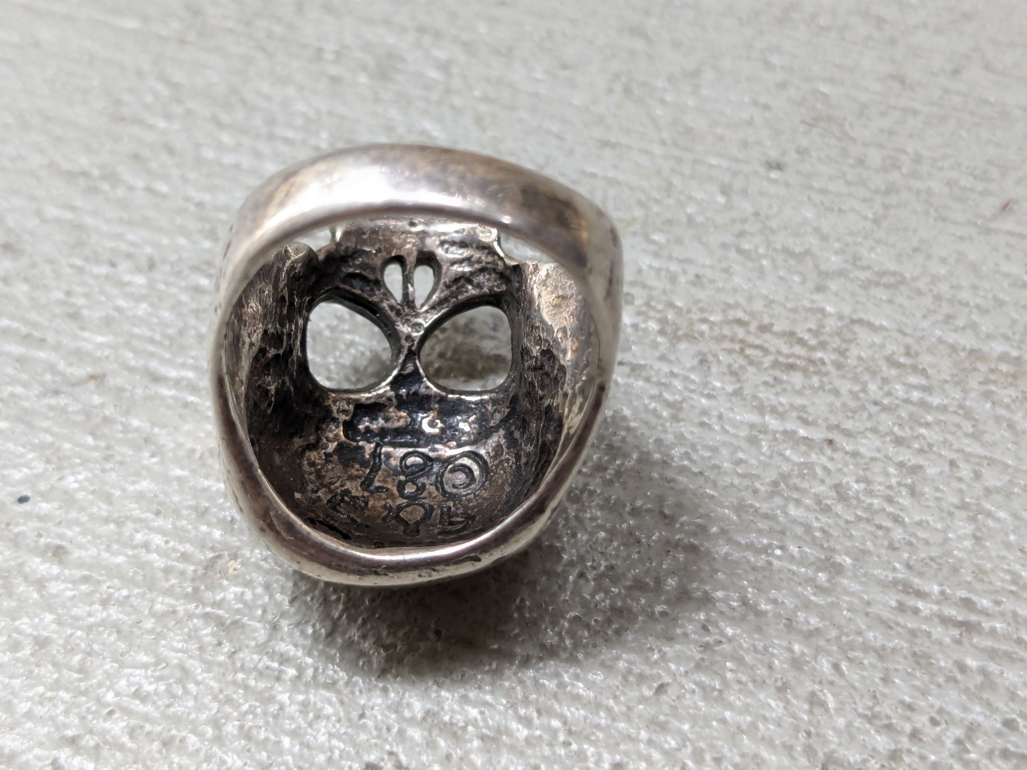 Jewelry × Vintage Vintage Skull Ring Skeleton Gordon & Smith Punk Rock Biker Size ONE SIZE - 7 Thumbnail