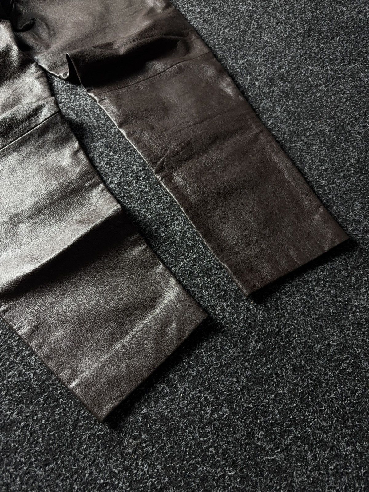 Leather Y2K Vintage Leather Pants Opium Style Alt Biker USA Rare Size US 33 - 14 Thumbnail