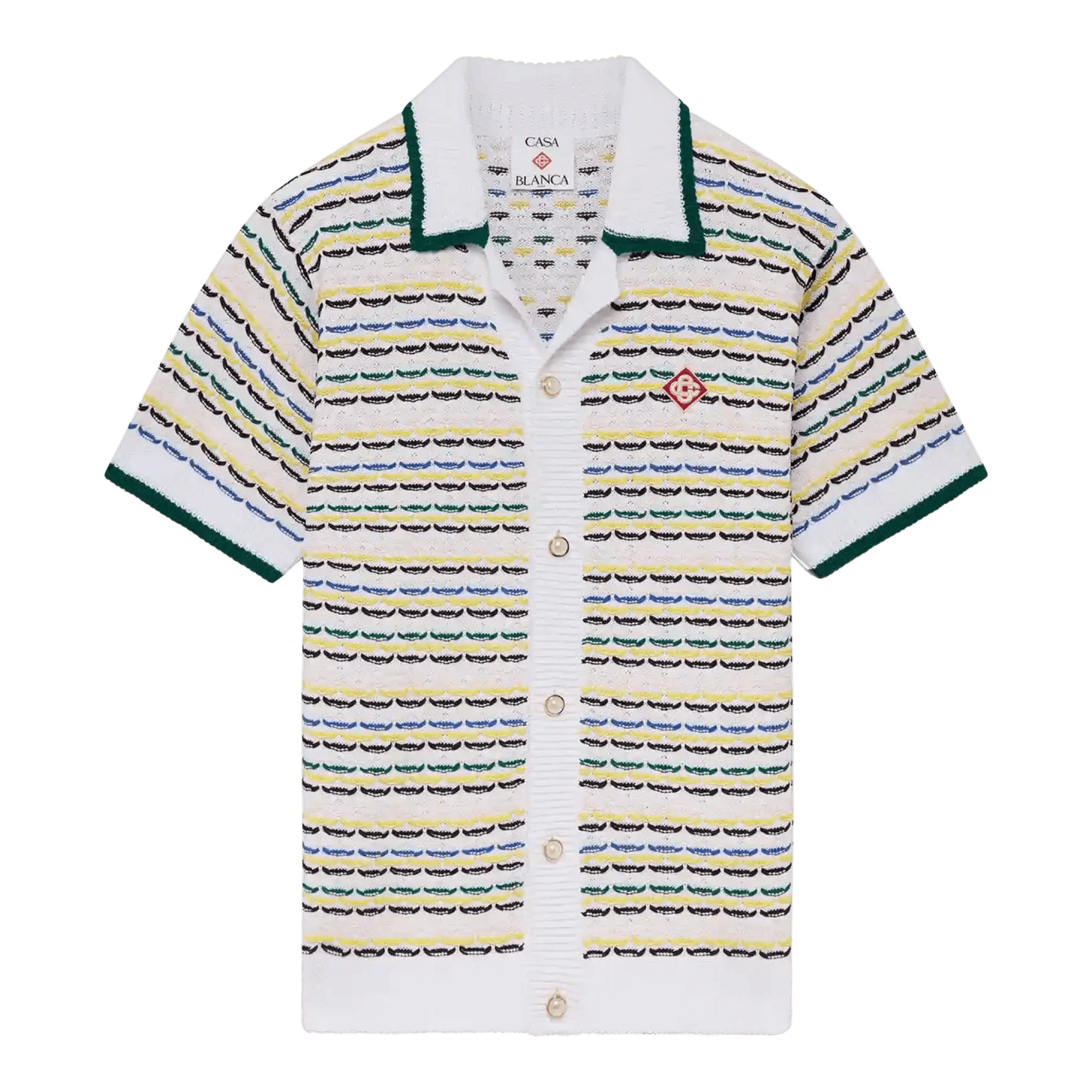 Casablanca Tuck Stitch Short Sleeve Shirt Size US S / EU 44-46 / 1 - 1 Thumbnail