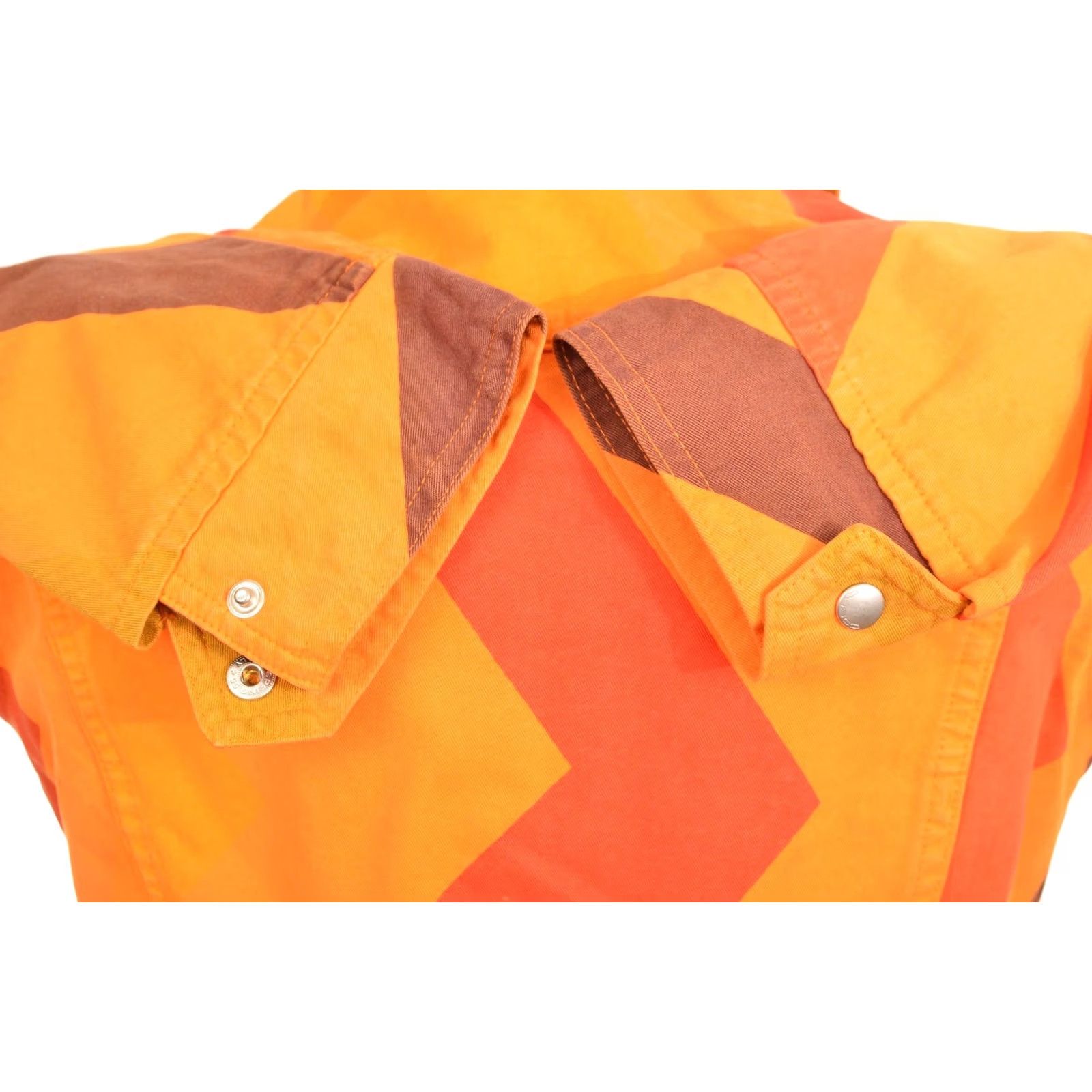 Custo Barcelona Custo Barcelona Geometric Print Orange Cotton Jacket Size 40 Women, Jacket, 40, Orange, Cotton, Geometric Print, Vintage? Size S / US 4 / IT 40 - 4 Thumbnail