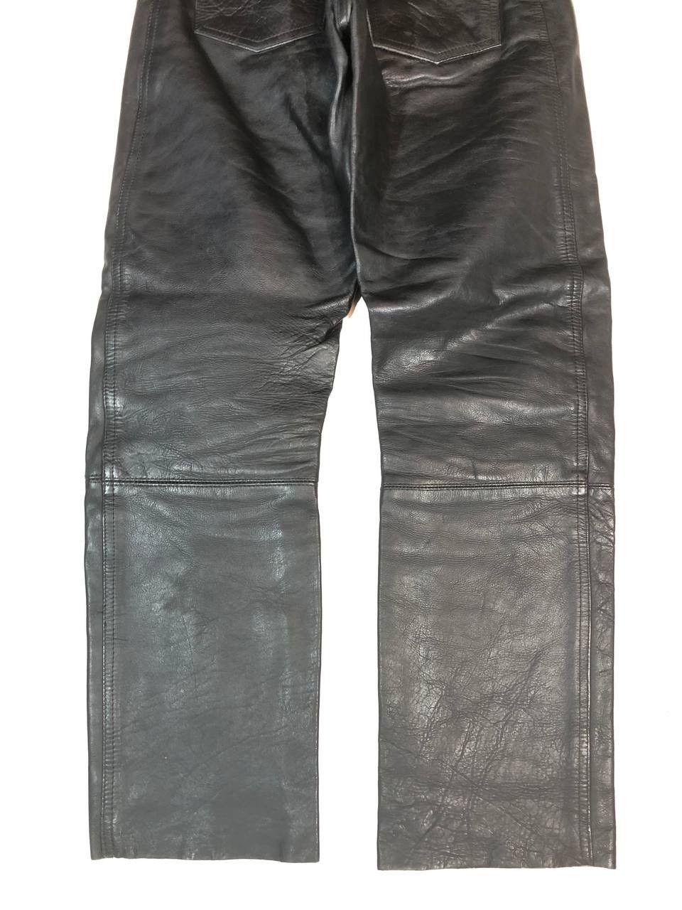 Vintage Polo Vintage Rare Biker Moto Leather Pants Size US 30 / EU 46 - 8 Thumbnail