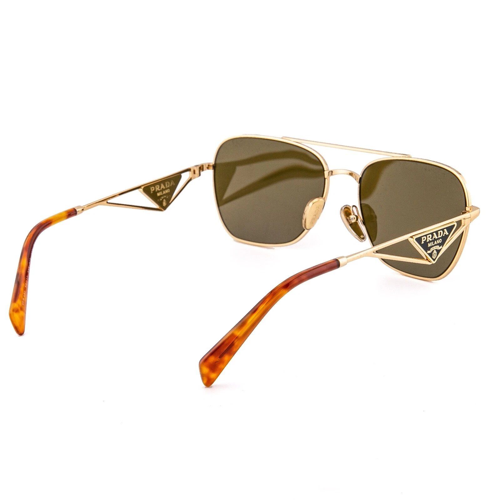 Prada PRADA A50 TAMPO Gold Brown Classic Triangle Logo PRA50S Size ONE SIZE - 4 Thumbnail