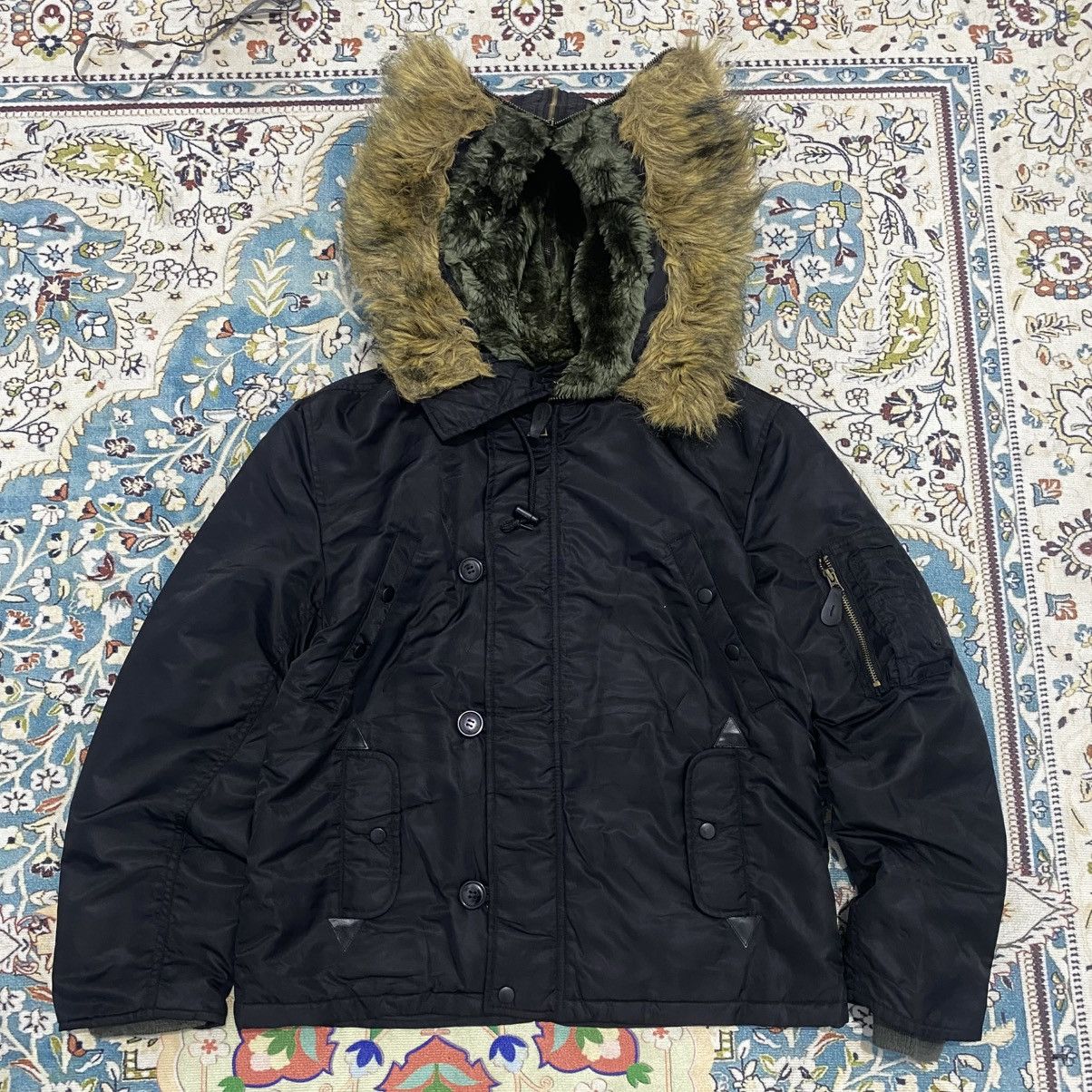 If Six Was Nine × Japanese Brand × Le Grande Bleu (L.G.B.) GOA Style - Type N-2B Fur Faux Jacket Size US L / EU 52-54 / 3 - 5 Thumbnail