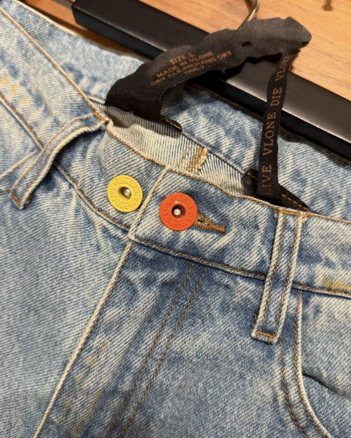 Vlone Vlone stitched jeanz Size US 34 / EU 50 - 4 Thumbnail