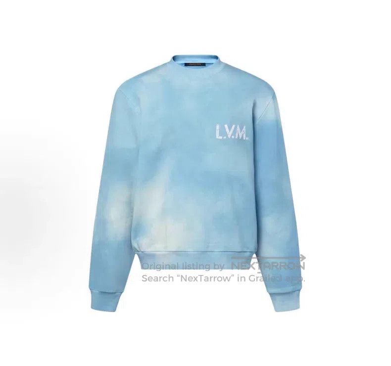 Louis Vuitton Louis Vuitton Sky blue smudged crew neck tie-dyed printed Size US S / EU 44-46 / 1 - 1 Thumbnail