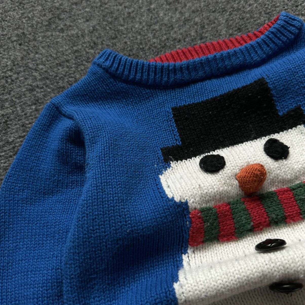 NEXT VTG Kids Knit Sweater Snowman 6-9 mounts Y2K Winter Happy Size US XXS / EU 40 - 10 Thumbnail